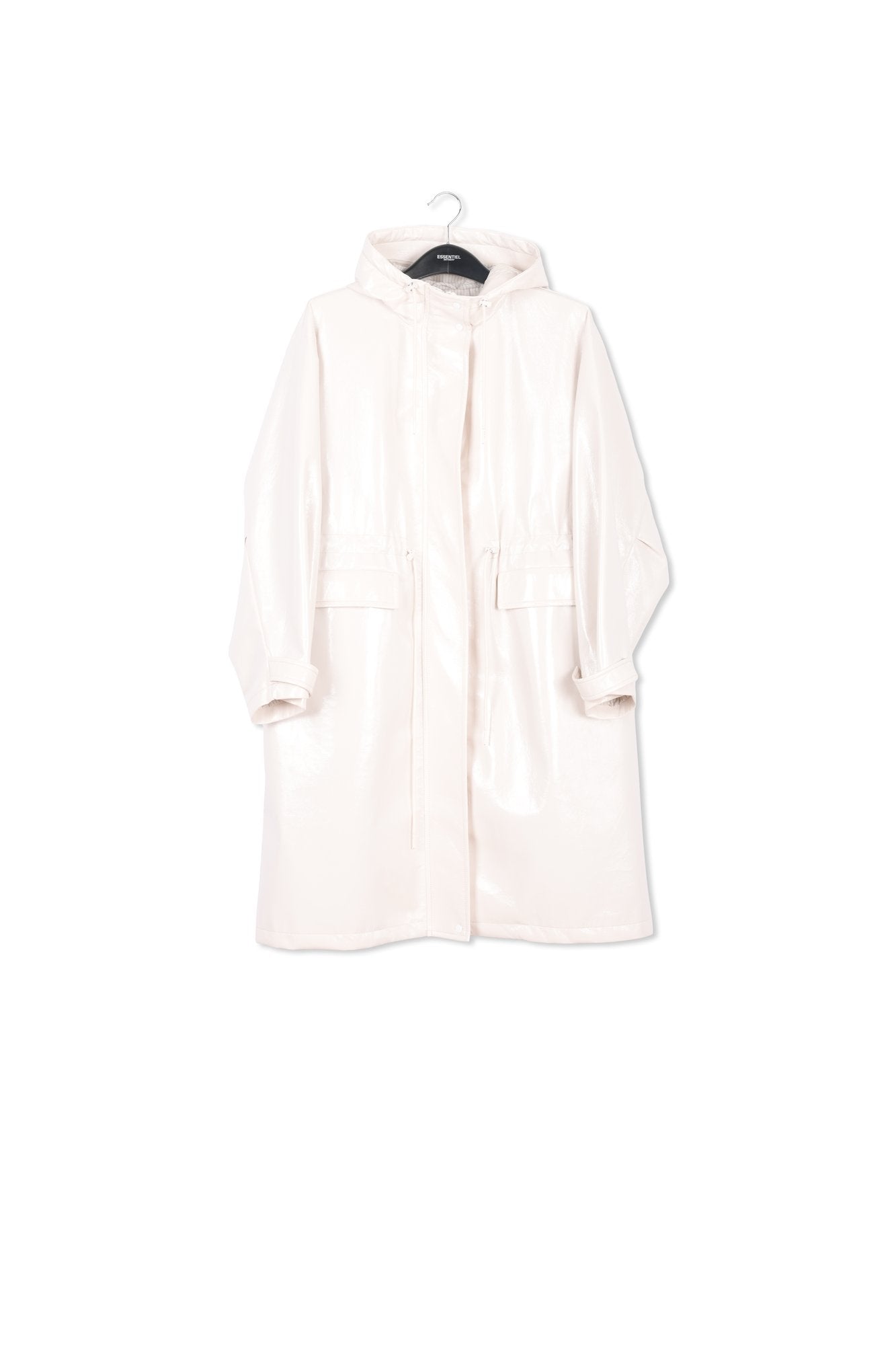 Imperméable en faux cuir blanc cassé RE—SSENTIEL | Essentiel second hand