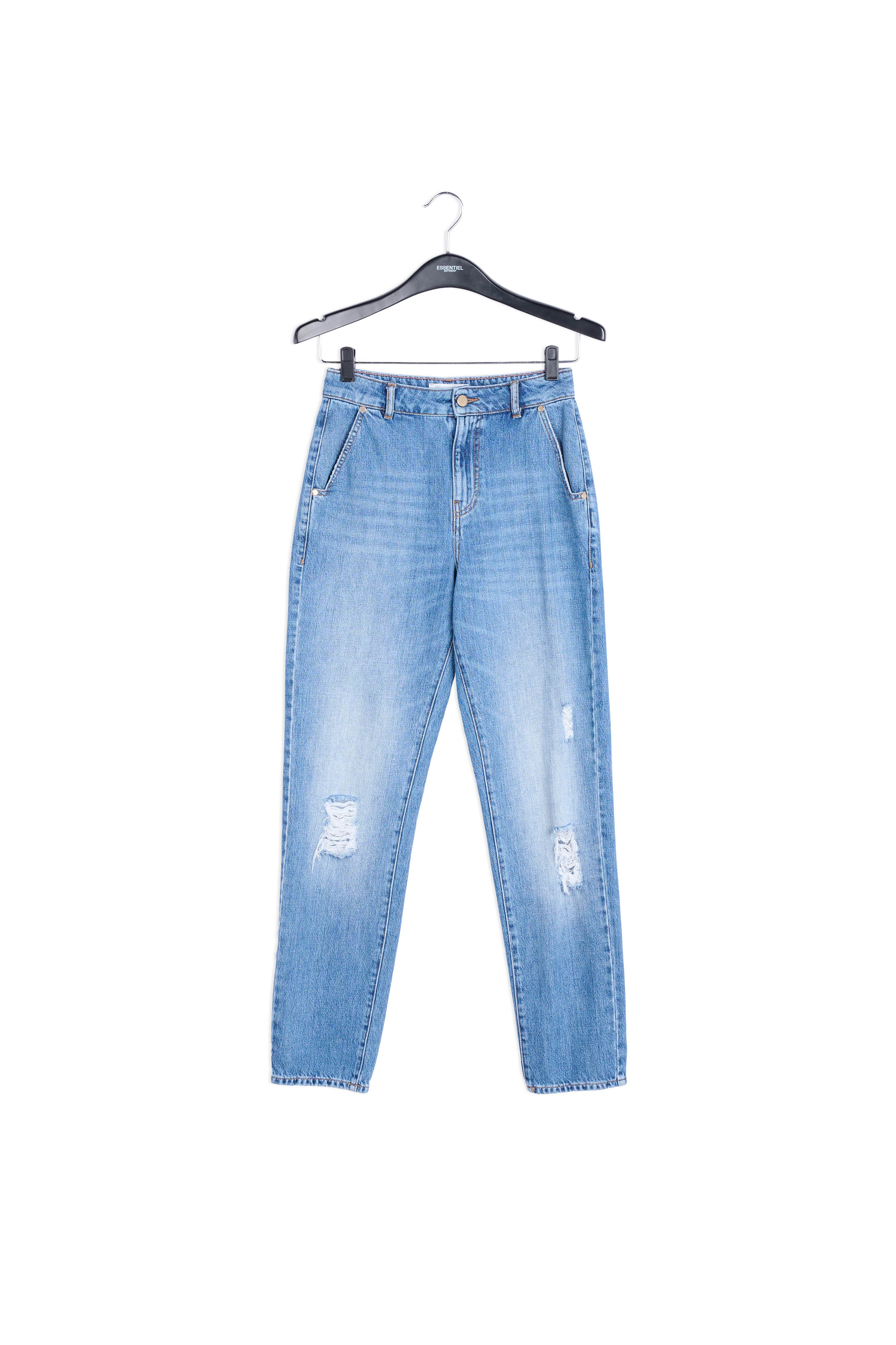 Loose-fit distressed blue jeans RE—SSENTIEL | Essentiel second hand
