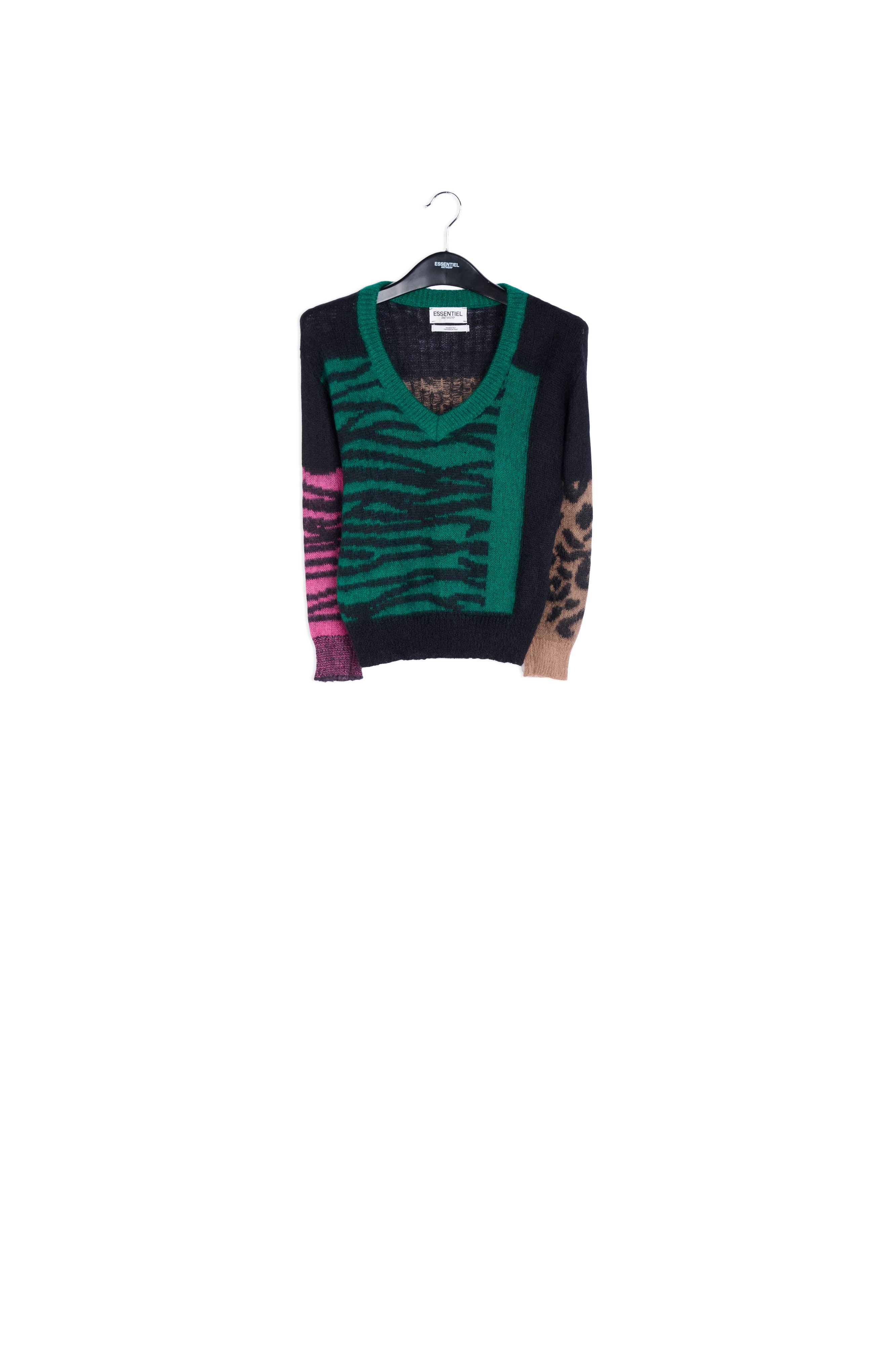 Jacquard v neck RE—SSENTIEL | Essentiel second hand