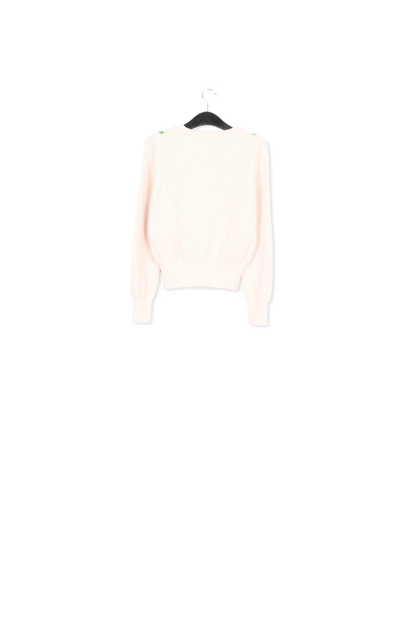 Pull écru en tricot torsadé à broderies RE—SSENTIEL | Essentiel second hand