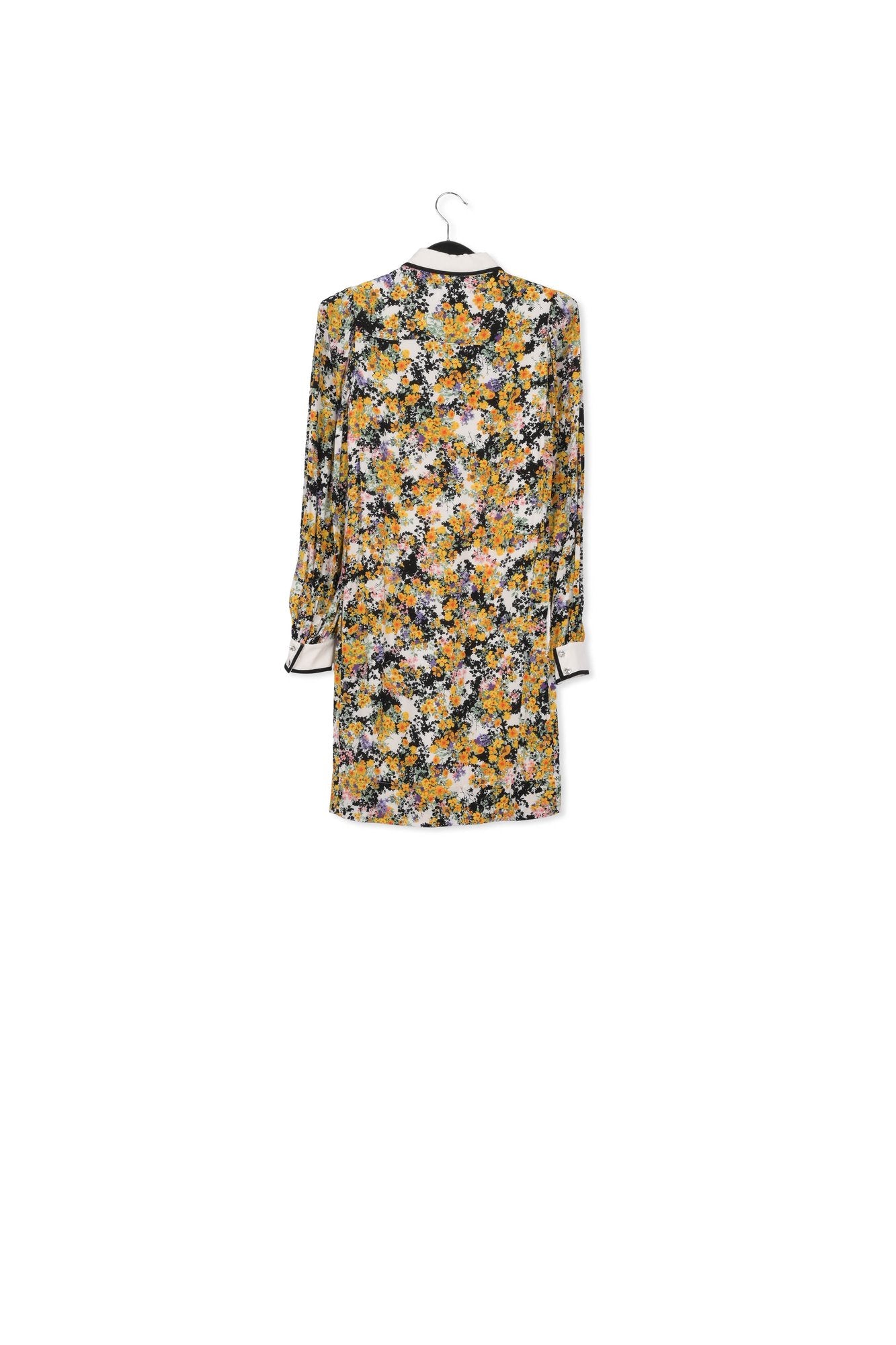 Off-white floral mini shirtdress RE—SSENTIEL | Essentiel second hand