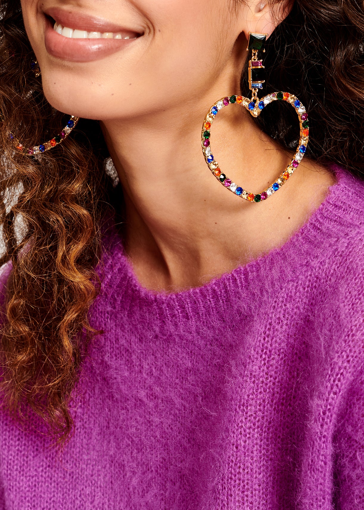 Purple light knit sweater with contrasting cuffs RE—SSENTIEL | Essentiel second hand