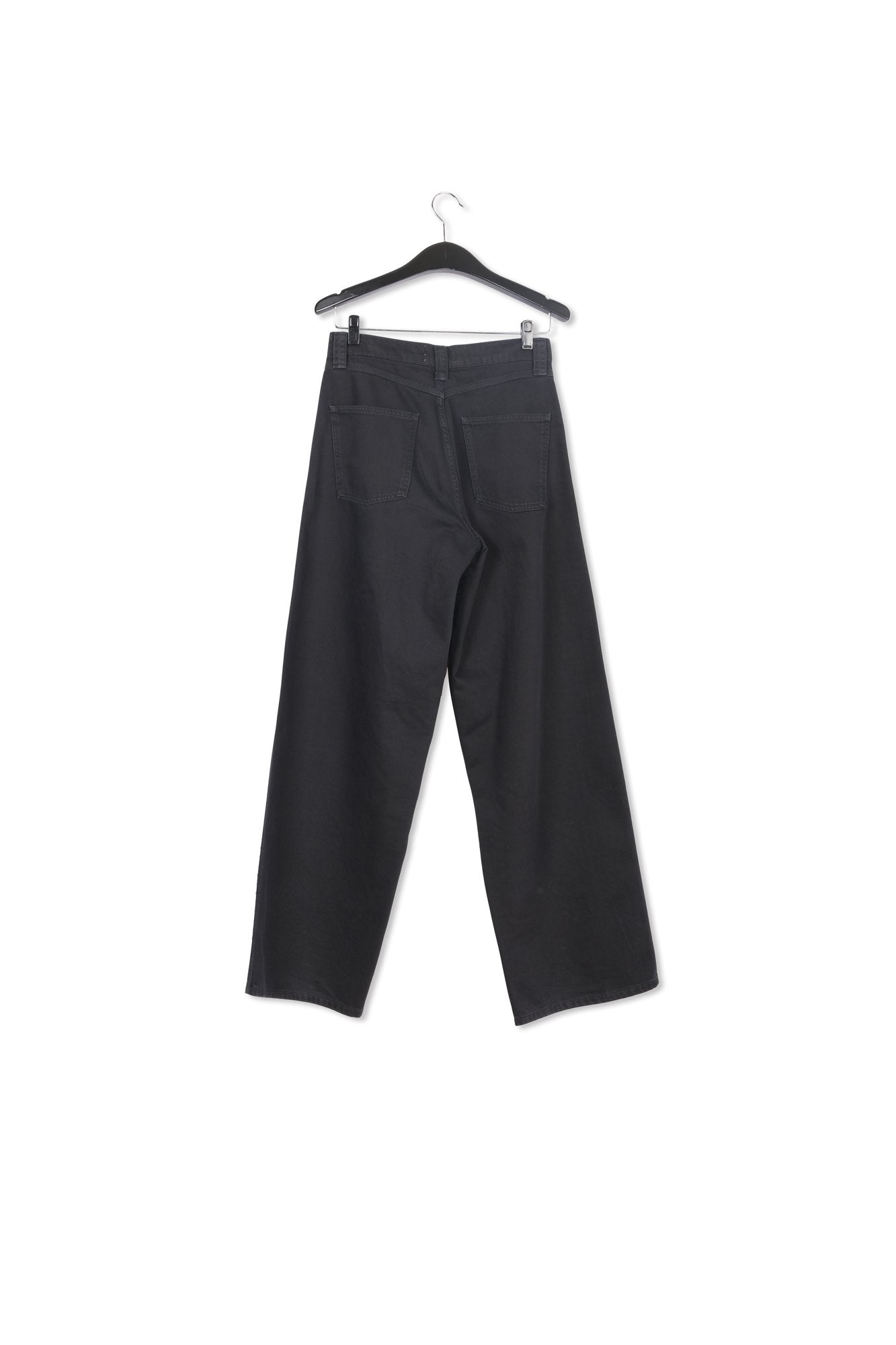 Black rhinestone-embellished wide-leg jeans RE—SSENTIEL | Essentiel second hand