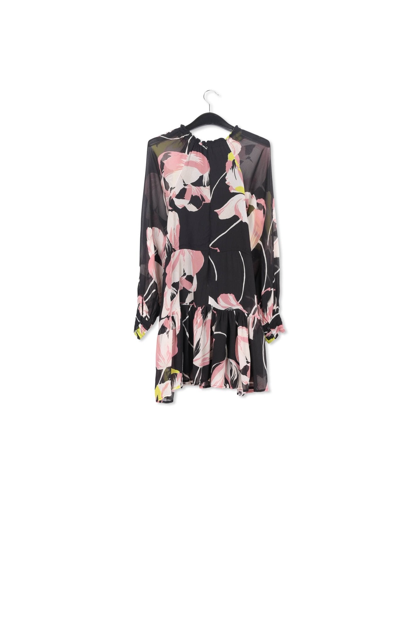 Black floral-print mini dress RE—SSENTIEL | Essentiel second hand
