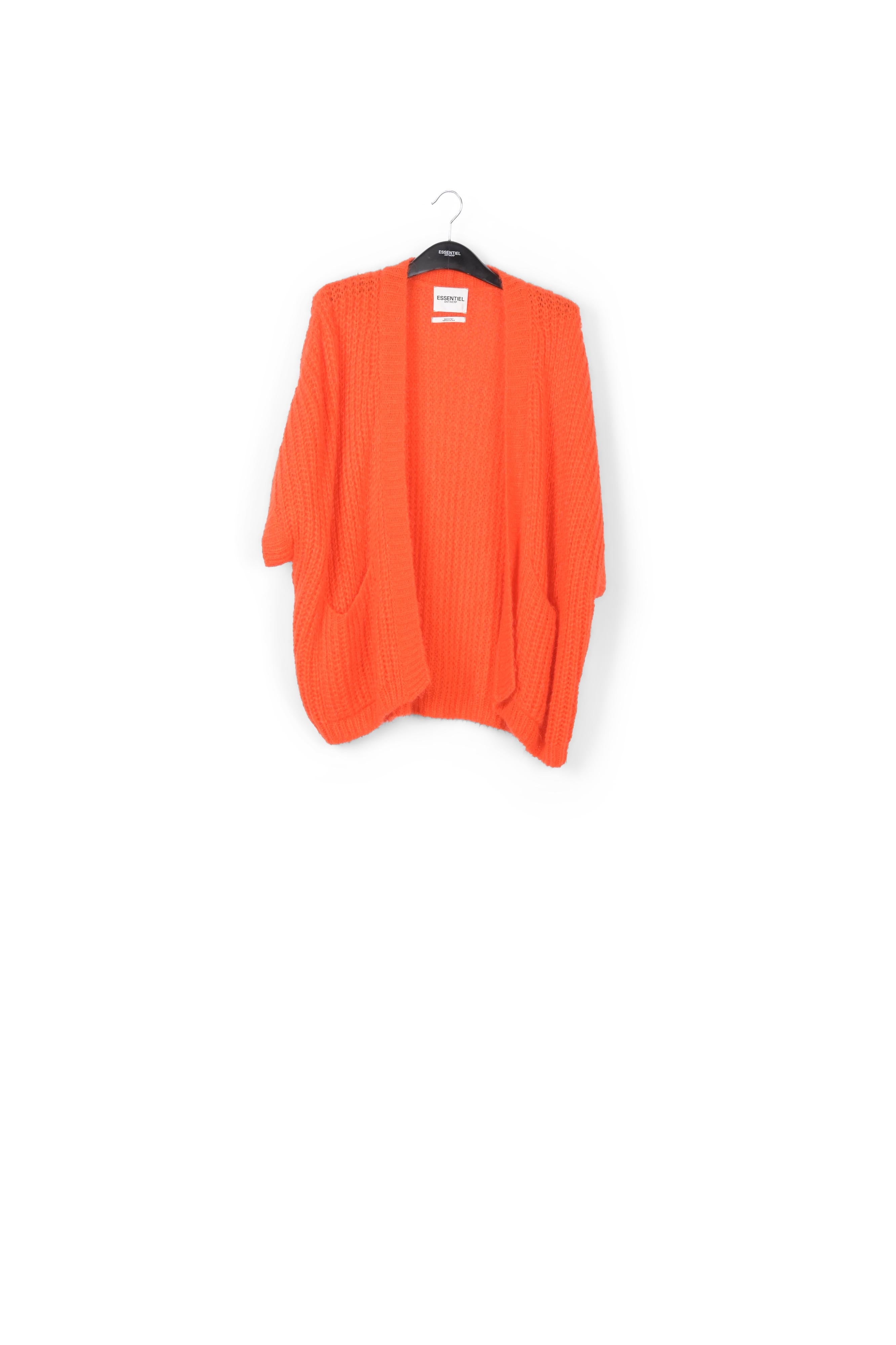 Cardigan orange en mohair mélangé RE—SSENTIEL | Essentiel second hand