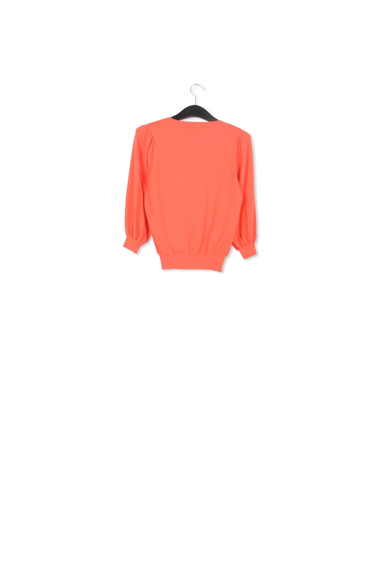 Red knit sweater with puffed shoulders RE—SSENTIEL | Essentiel second hand
