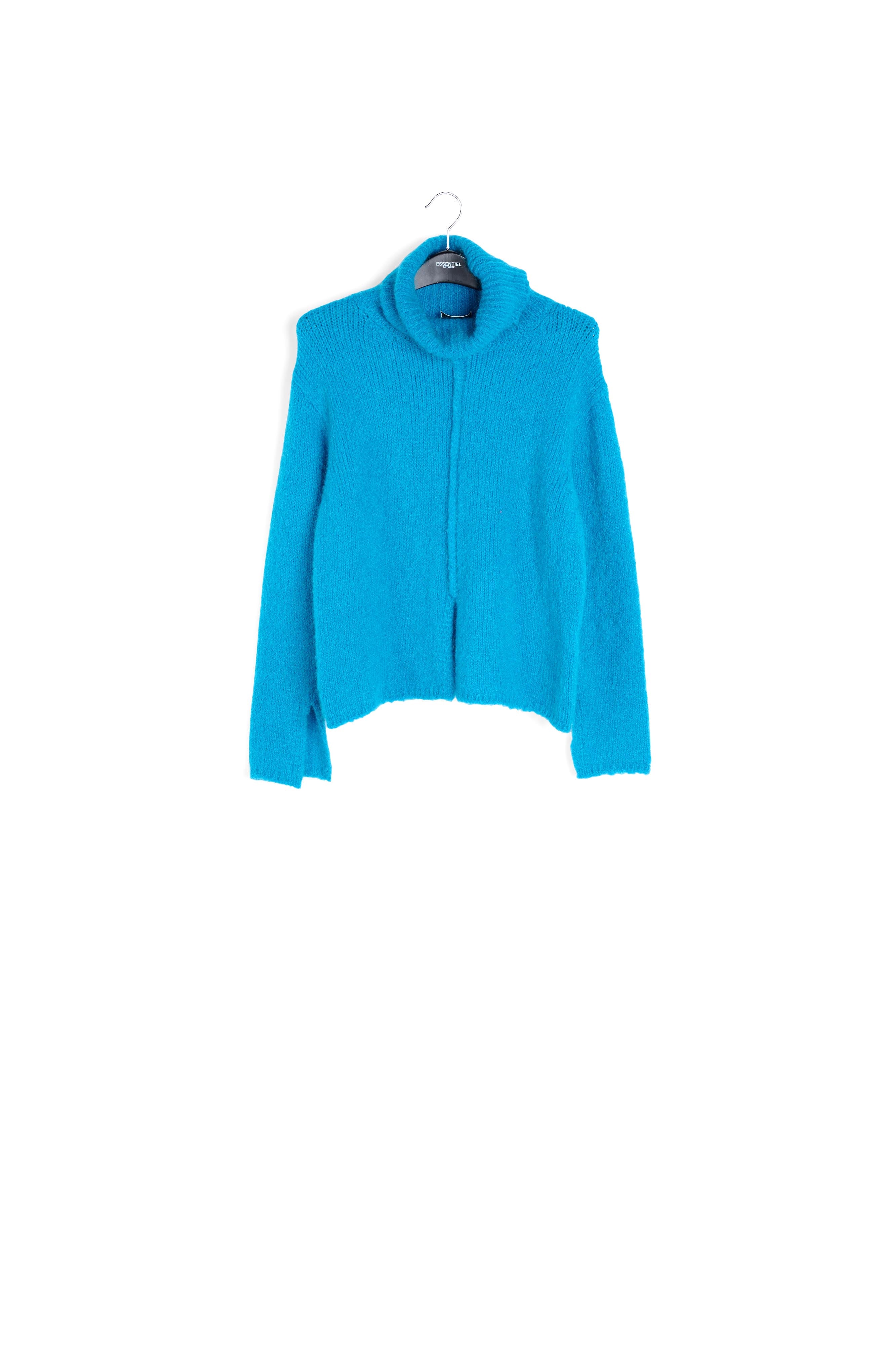 Blue mohair-blend turtleneck sweater RE—SSENTIEL | Essentiel second hand