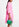 Pink cotton oversized knee-length shirt dress Faume - seconde main