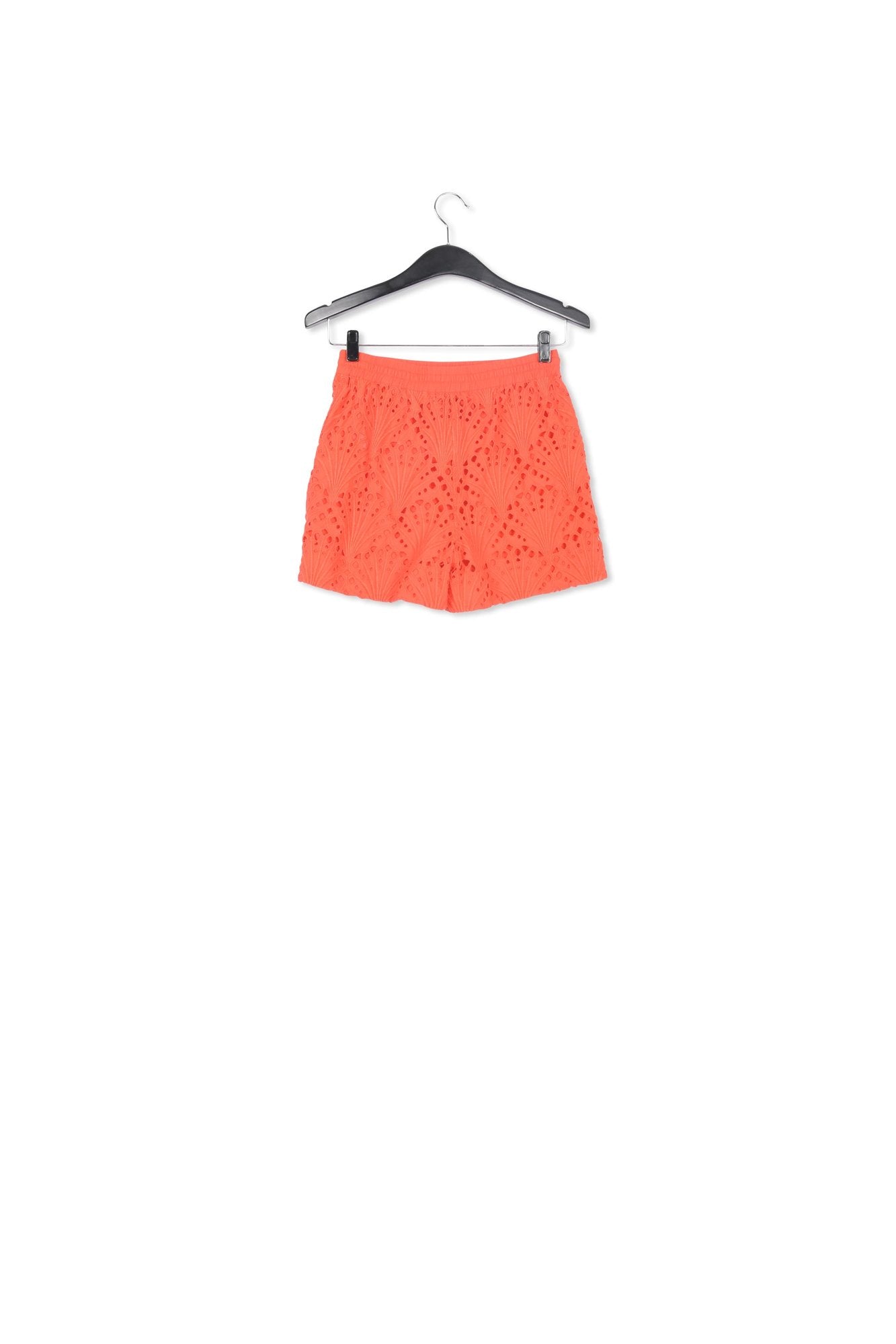 Red broderie anglaise cotton shorts RE—SSENTIEL | Essentiel second hand