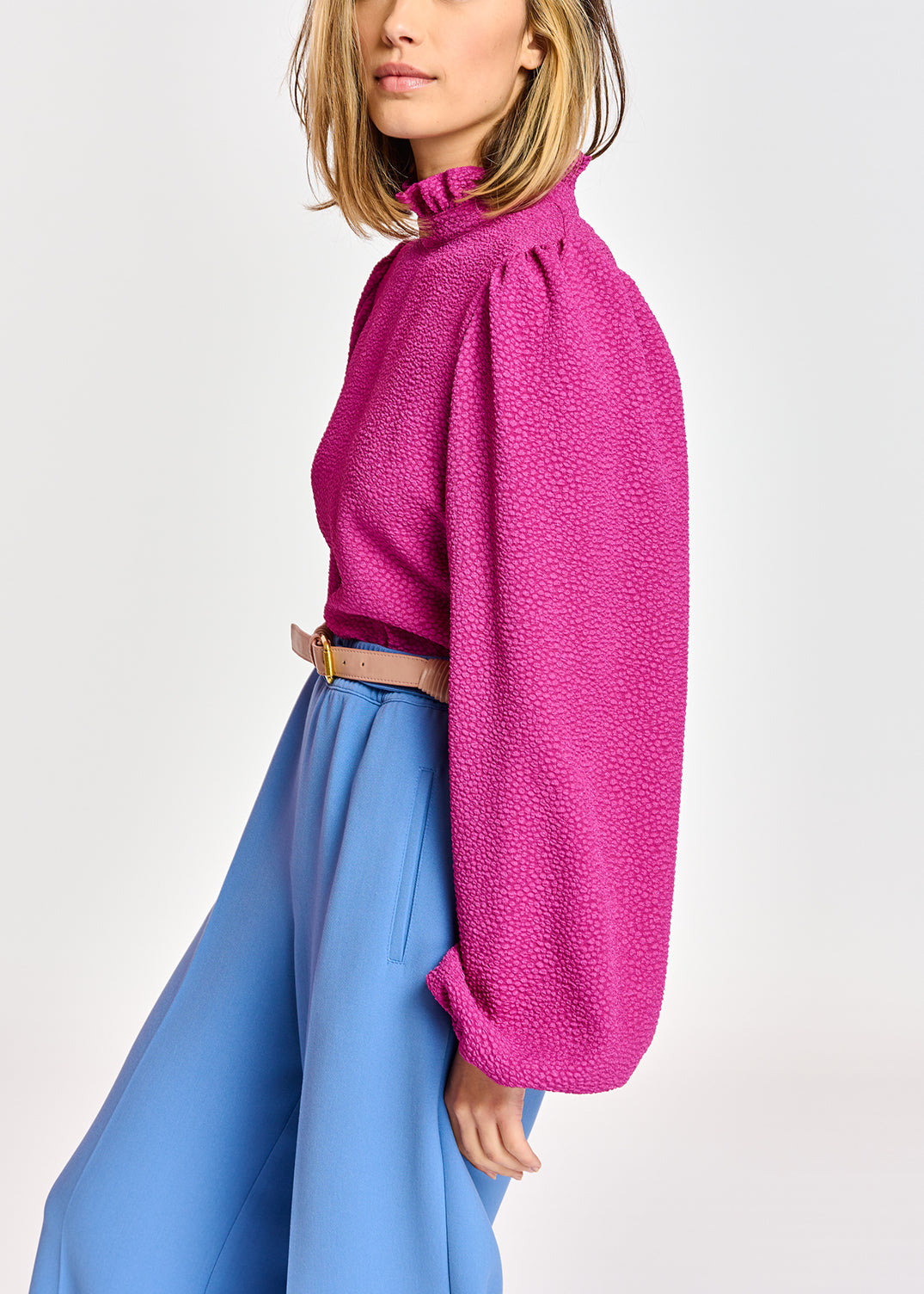 Top pourpre à col ruché RE—SSENTIEL | Essentiel second hand