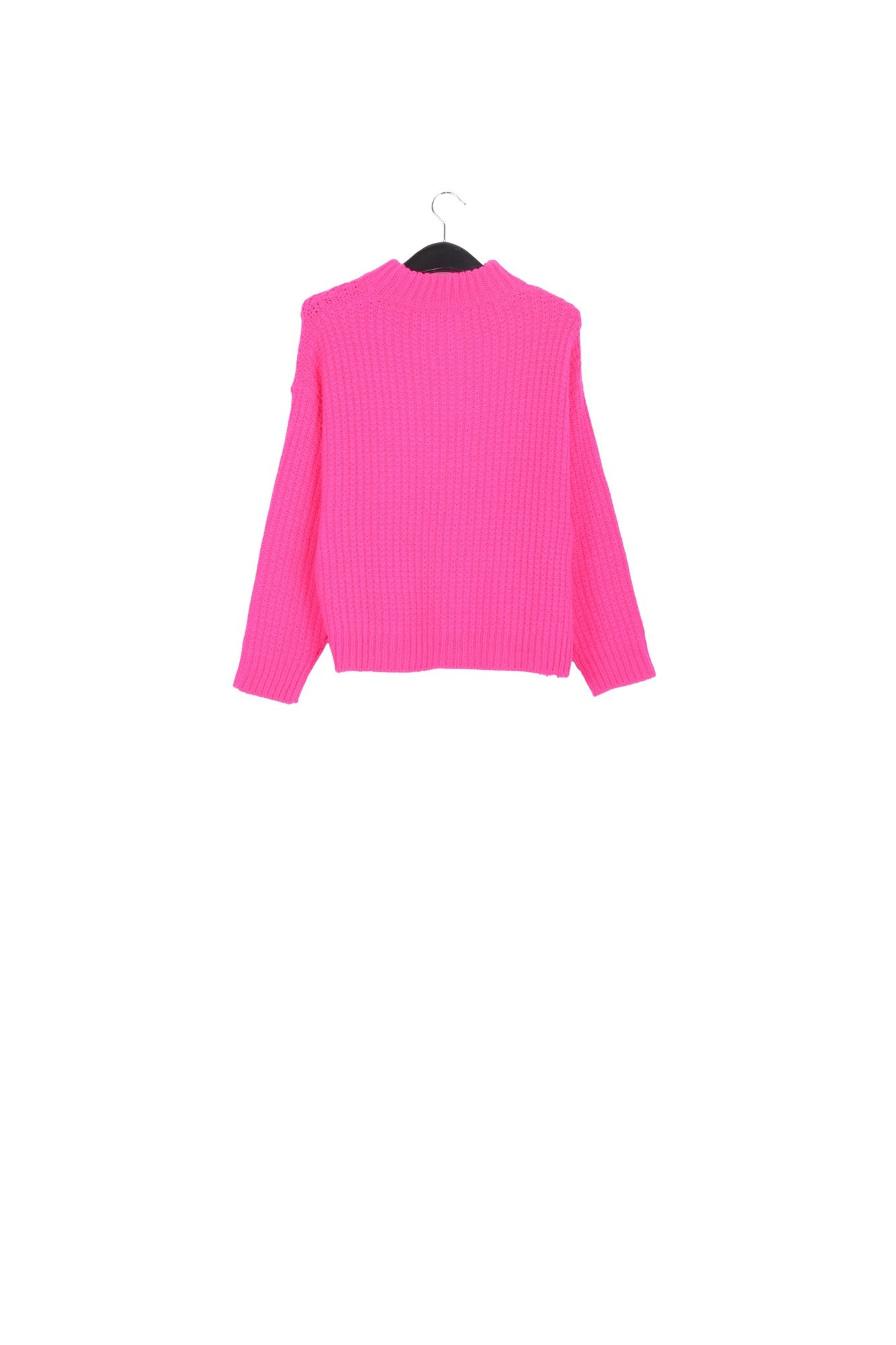 Fuchsia knitted boxy sweater RE—SSENTIEL | Essentiel second hand
