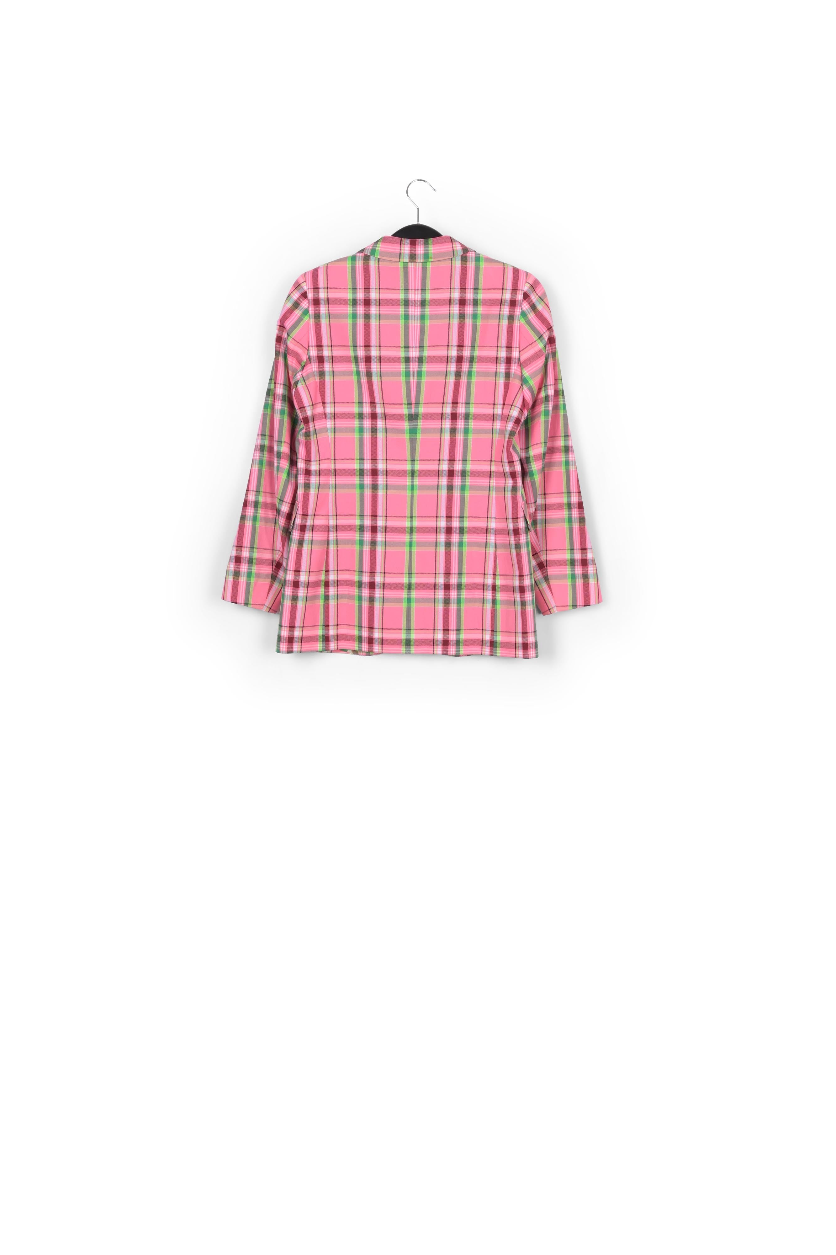 Pink plaid pattern blazer RE—SSENTIEL | Essentiel second hand