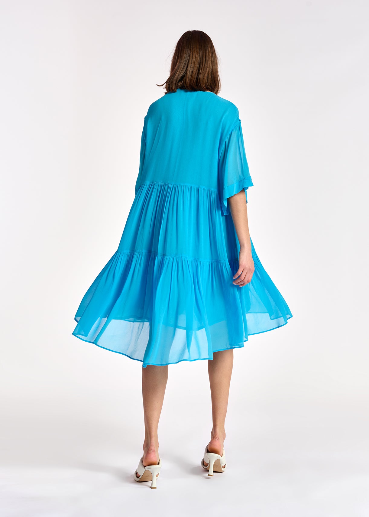Mini robe bleue à volants RE—SSENTIEL | Essentiel second hand