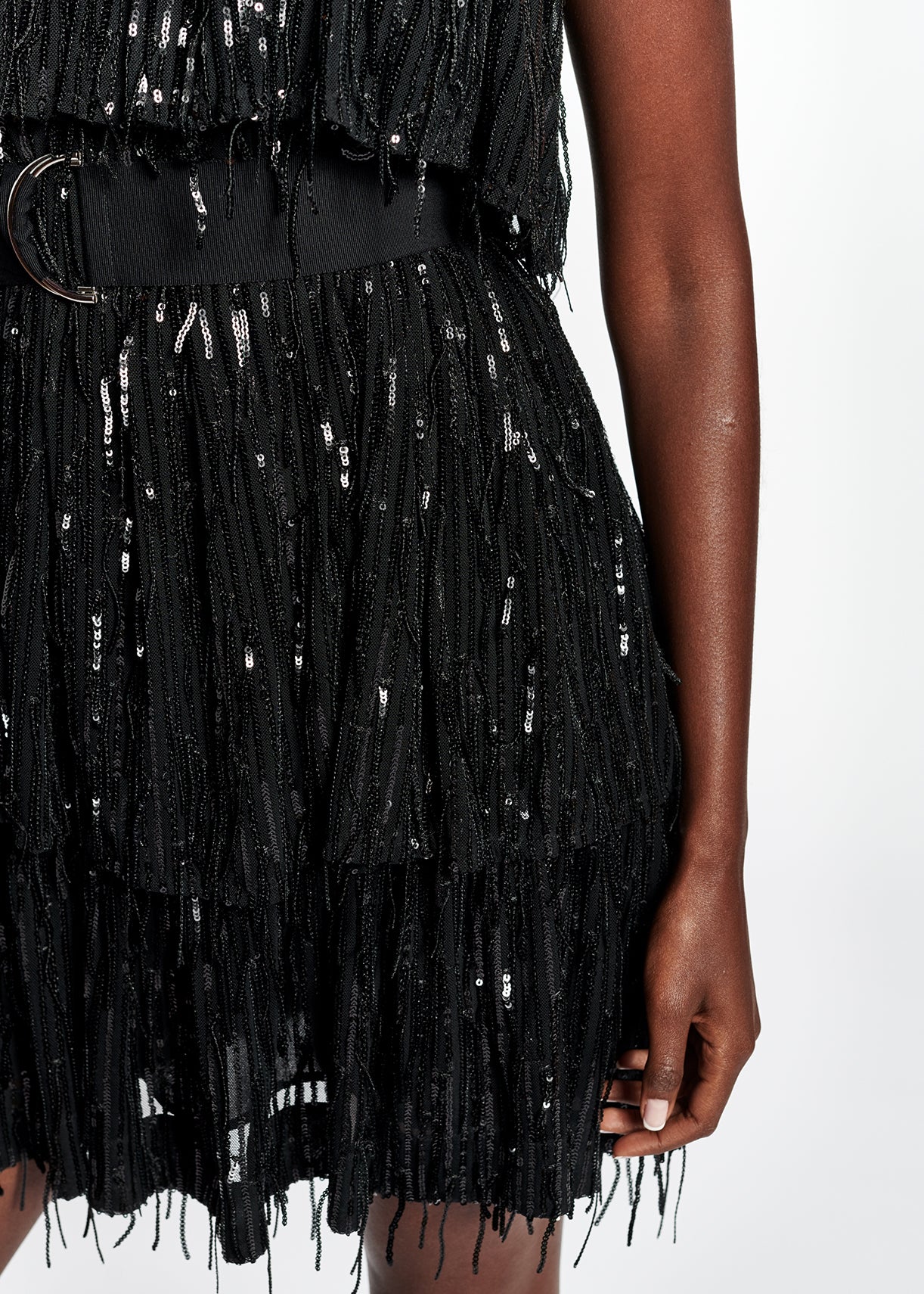 Black sequined mini dress RE—SSENTIEL | Essentiel second hand