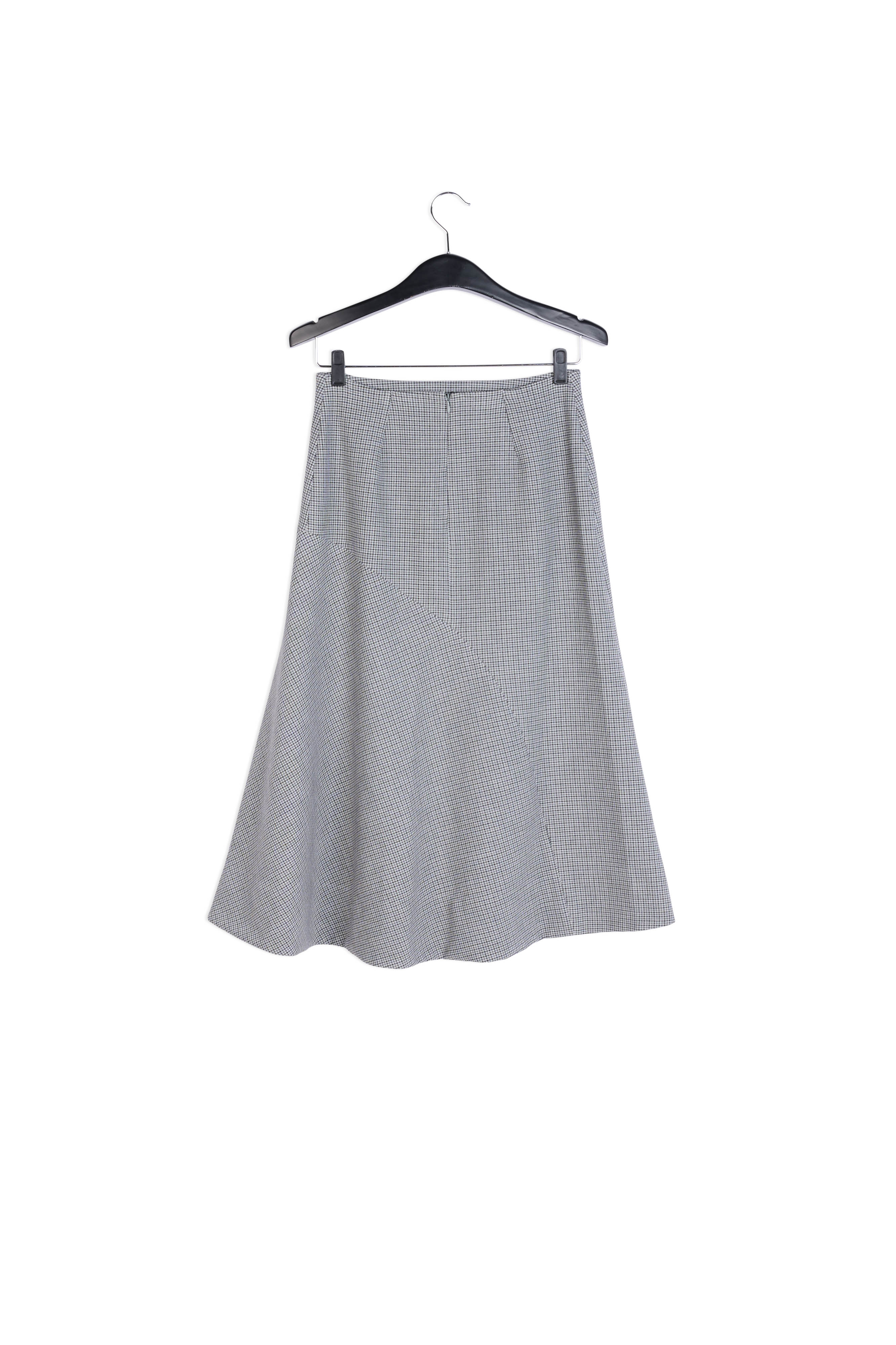 Grey houndstooth midi skirt RE—SSENTIEL | Essentiel second hand