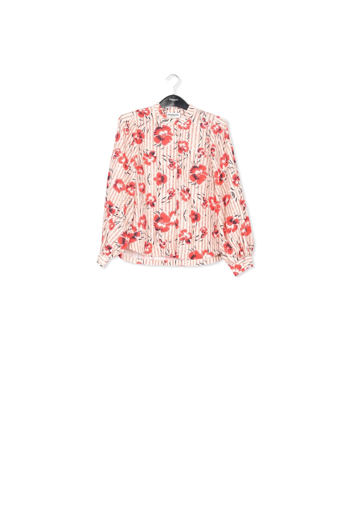 Top à  rayures et fleurs rouges RE—SSENTIEL | Essentiel second hand