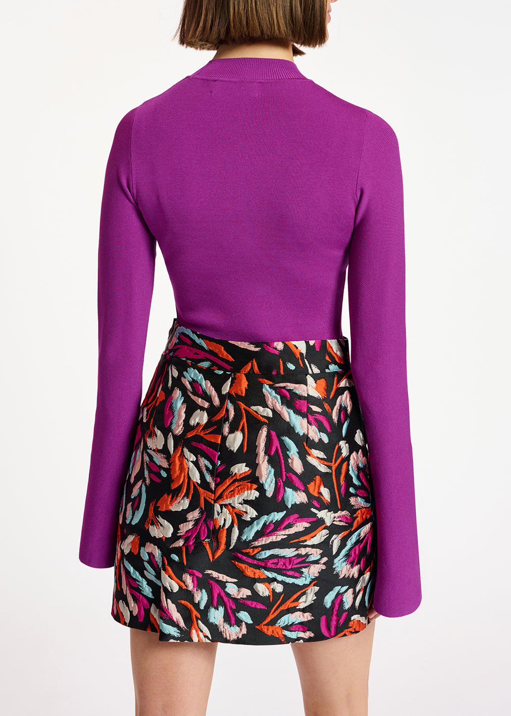 Pull pourpre ajusté aux manches en trompette RE—SSENTIEL | Essentiel second hand