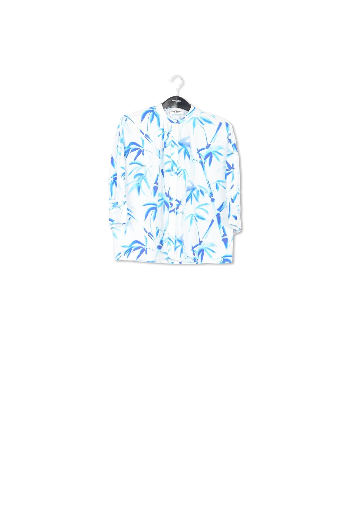 Chemise oversize blanc cassé à imprimé feuilles de palmier RE—SSENTIEL | Essentiel second hand