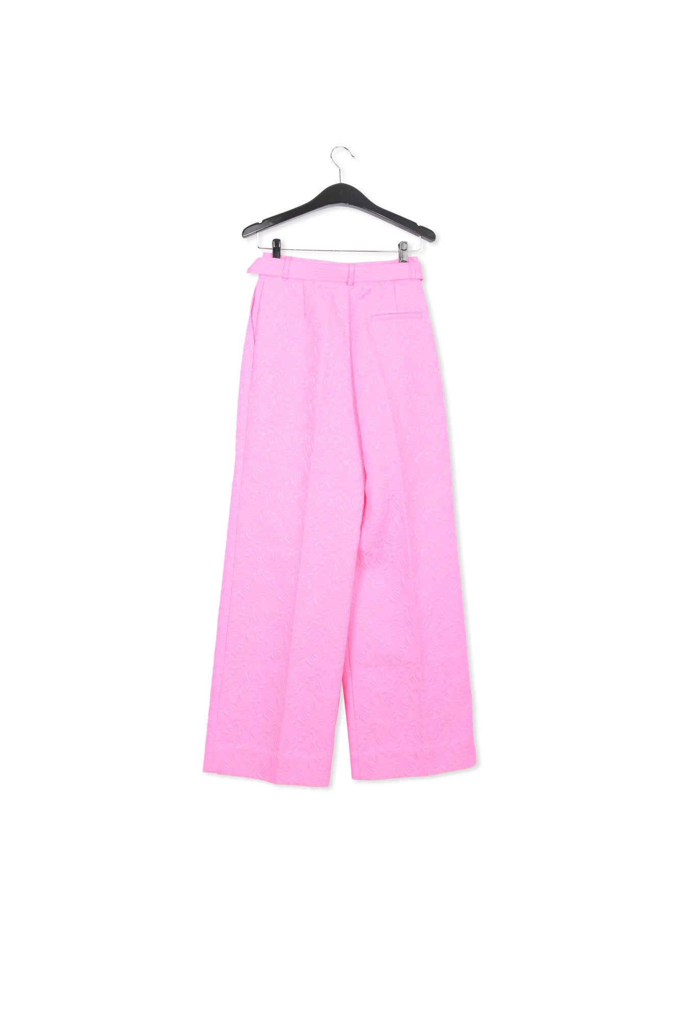 Pink jacquard straight-leg pants RE—SSENTIEL | Essentiel second hand
