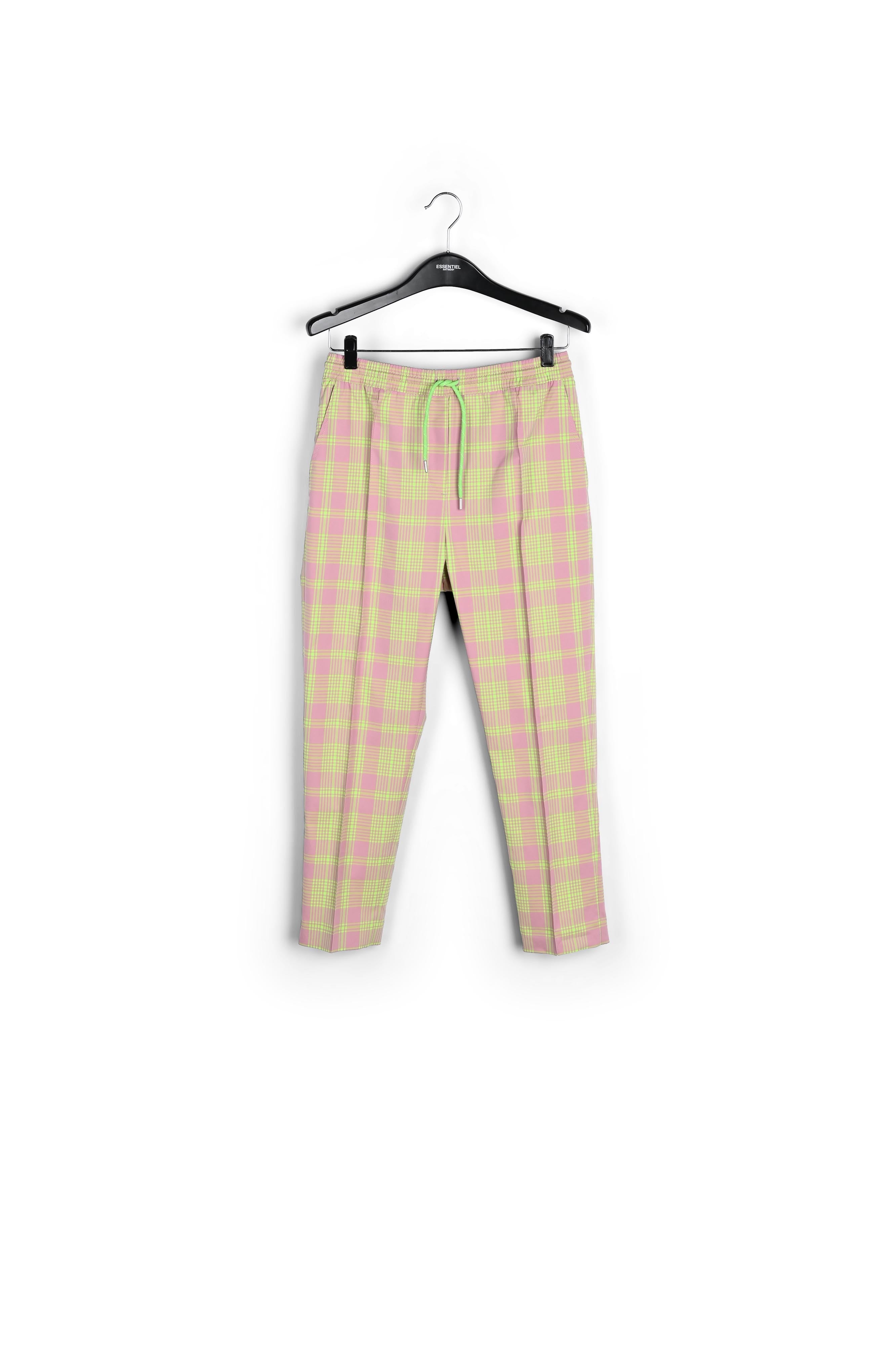 Pantalon tartan vieux rose RE—SSENTIEL | Essentiel second hand