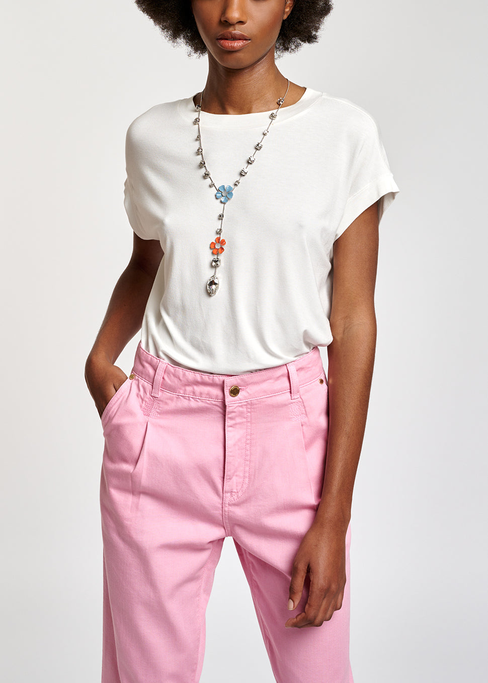 Off-white loose-fit T-shirt RE—SSENTIEL | Essentiel second hand