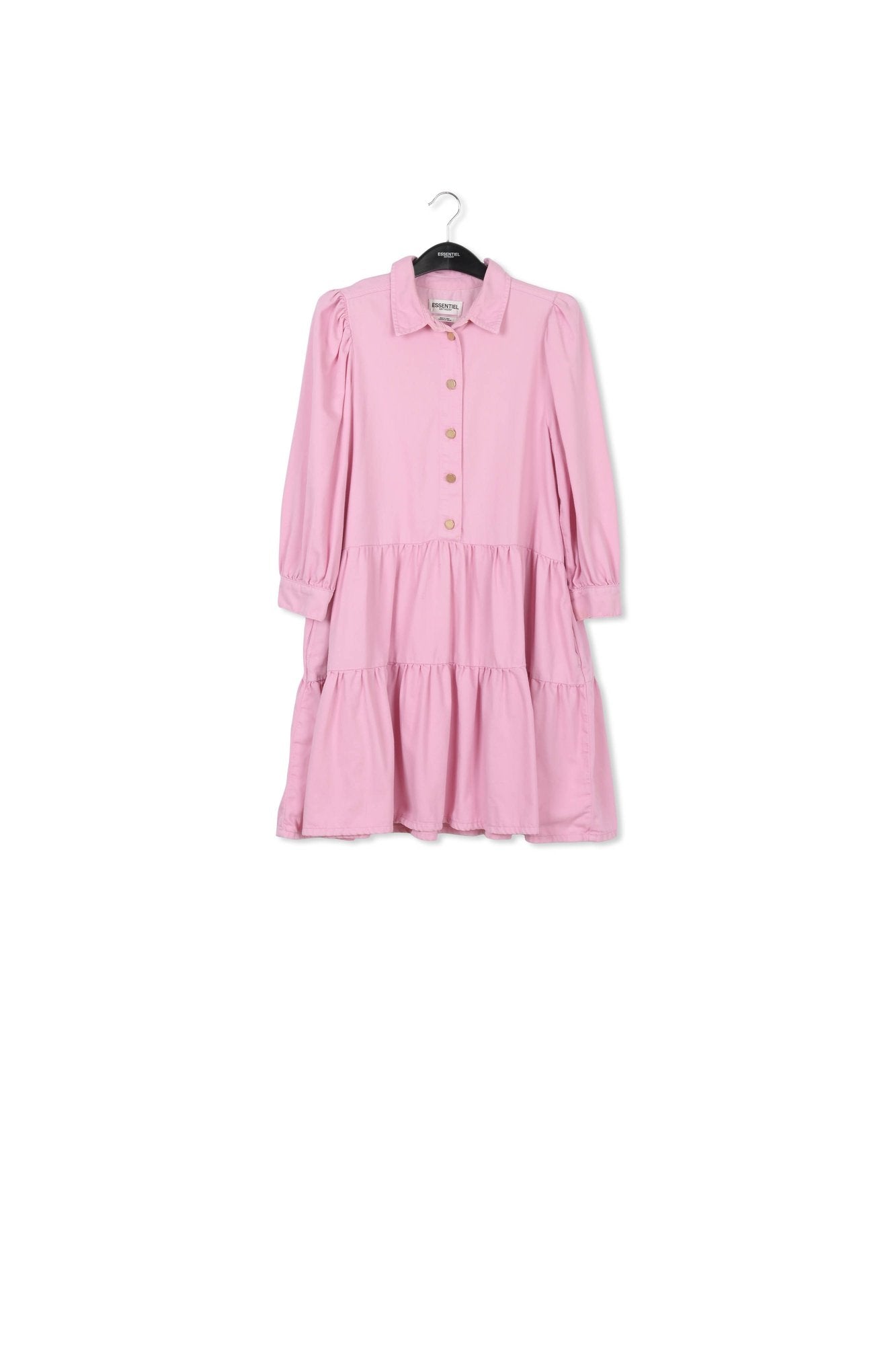 Pink denim A-line mini dress RE—SSENTIEL | Essentiel second hand