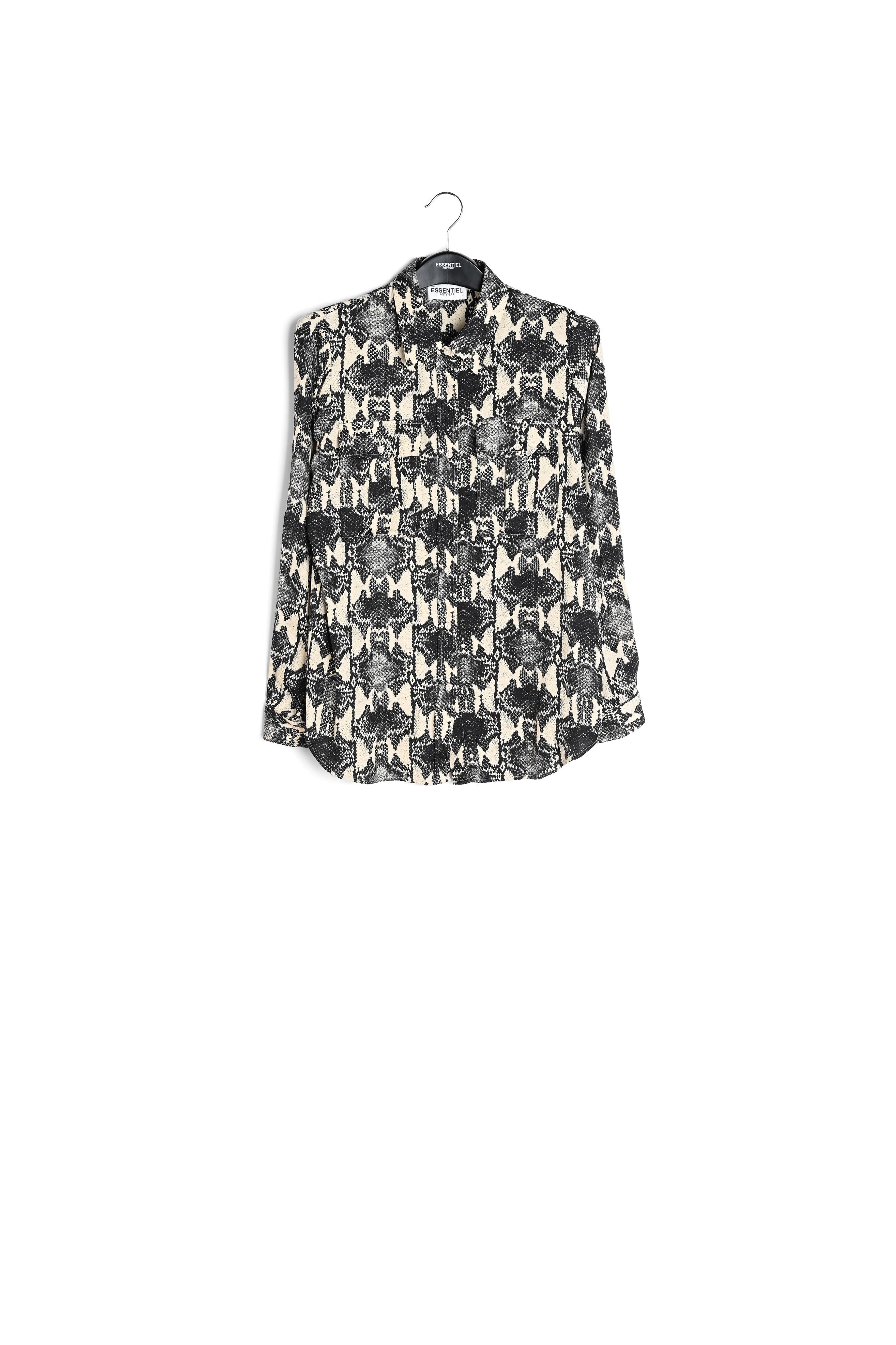 Gebroken wit hemd met slangenprint RE—SSENTIEL | Essentiel second hand