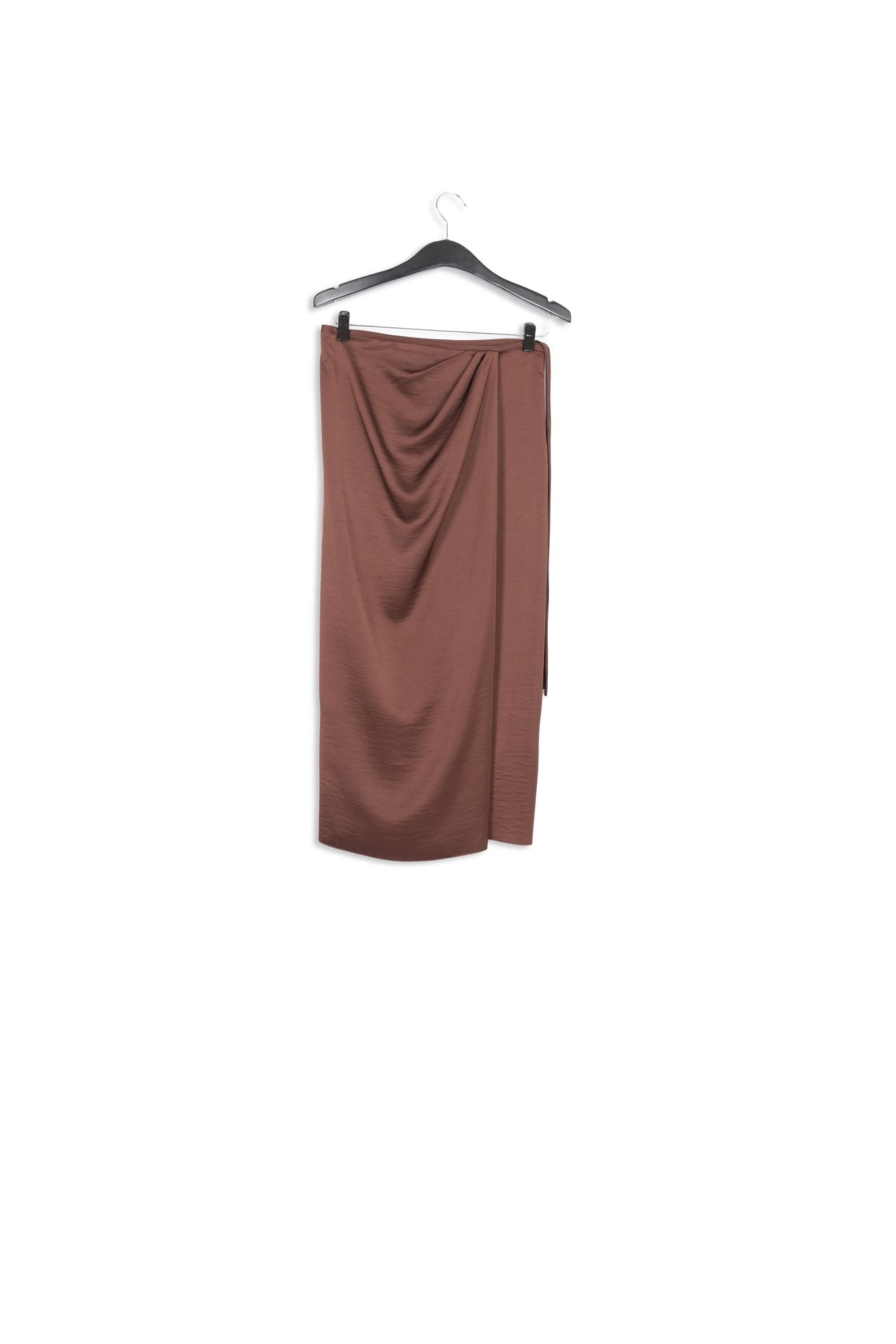 Brown midi wrap skirt RE—SSENTIEL | Essentiel second hand
