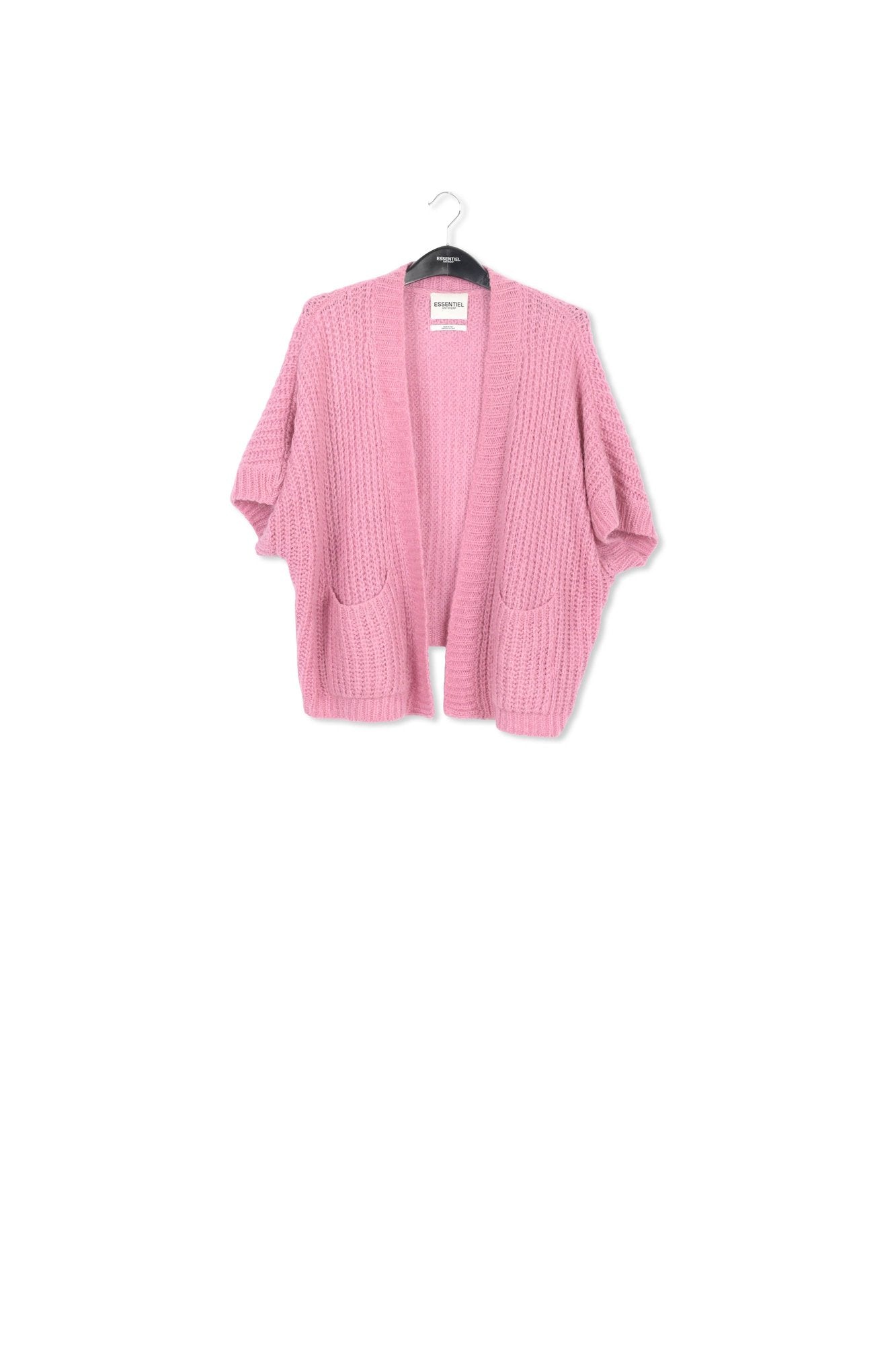 Pink mohair-blend cardigan RE—SSENTIEL | Essentiel second hand