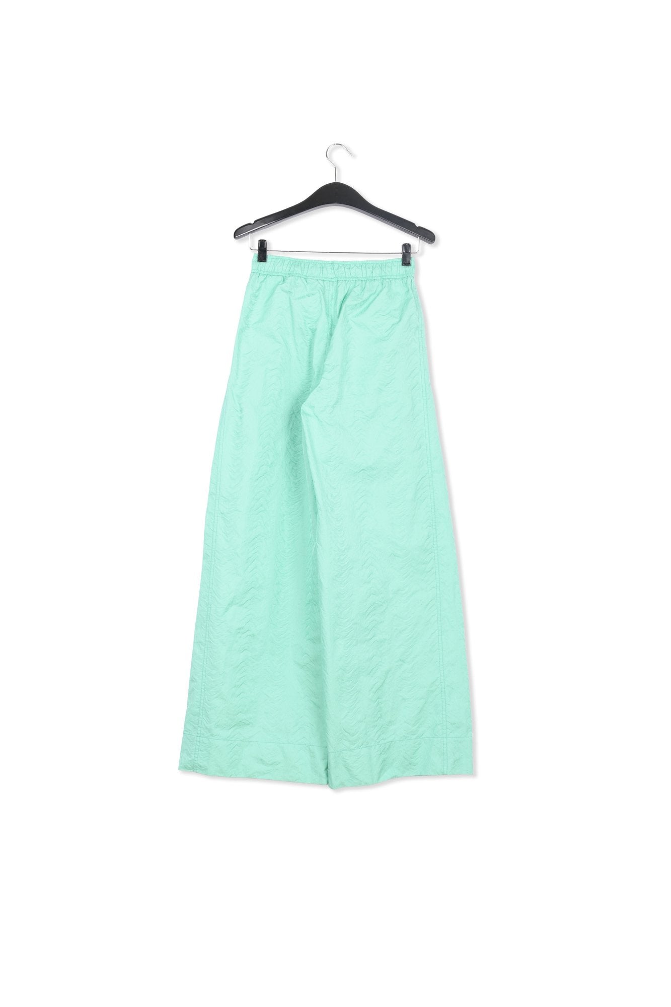 Turquoise jacquard wide-leg pants RE—SSENTIEL | Essentiel second hand