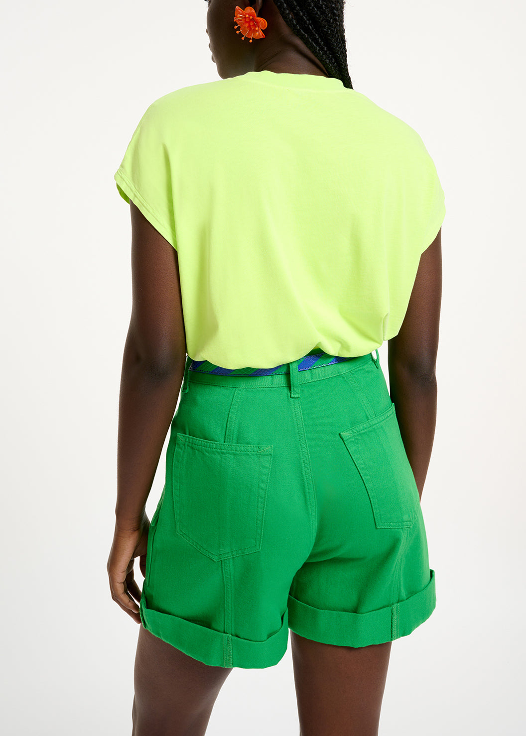 Groene denim cargoshort RE—SSENTIEL | Essentiel second hand