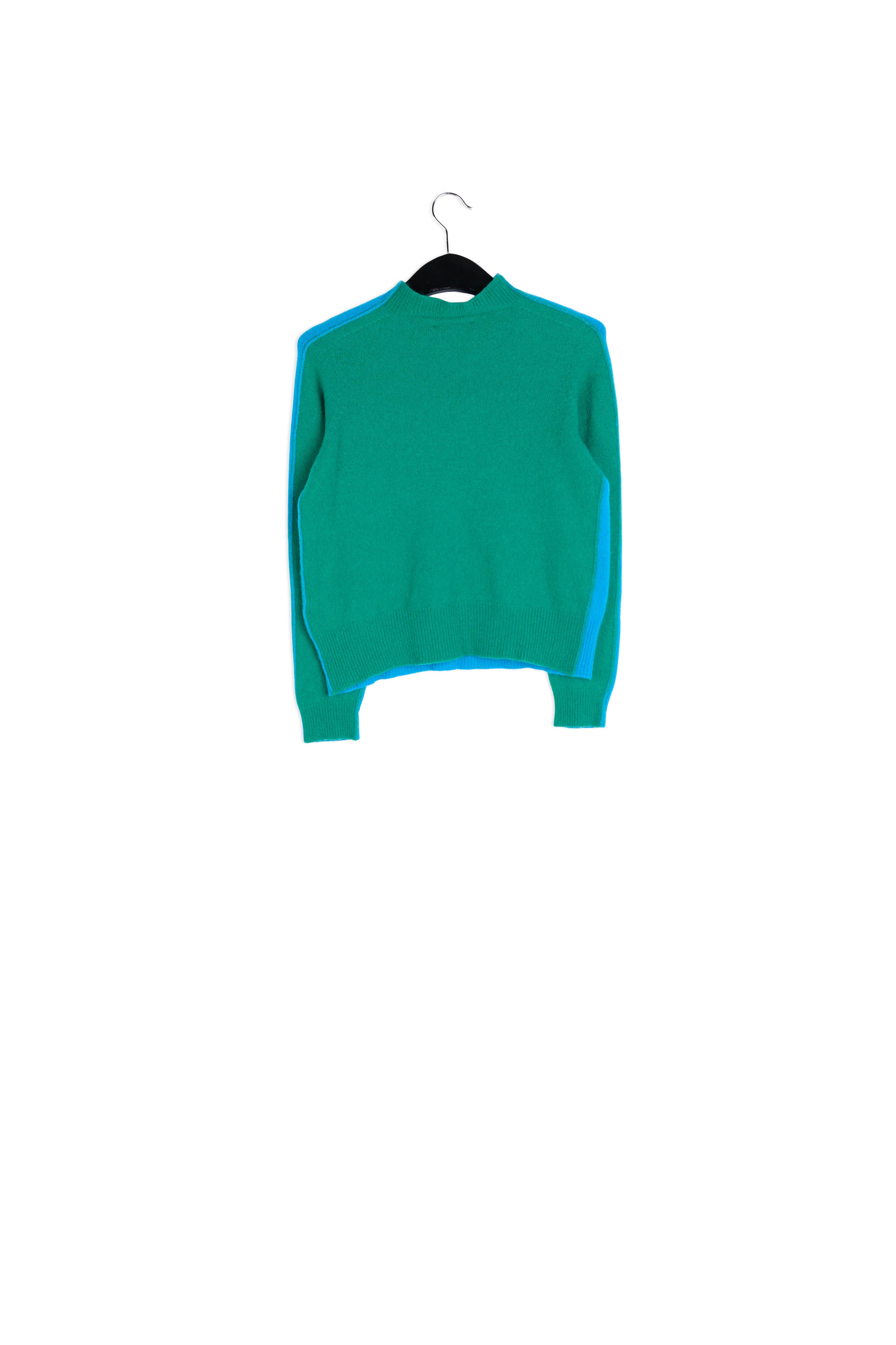 Blue and green merino-cashmere knit sweater RE—SSENTIEL | Essentiel second hand
