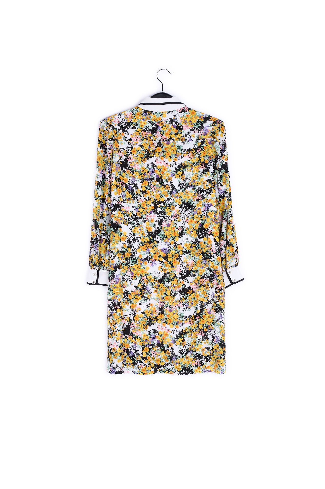 Off-white floral mini shirtdress RE—SSENTIEL | Essentiel second hand