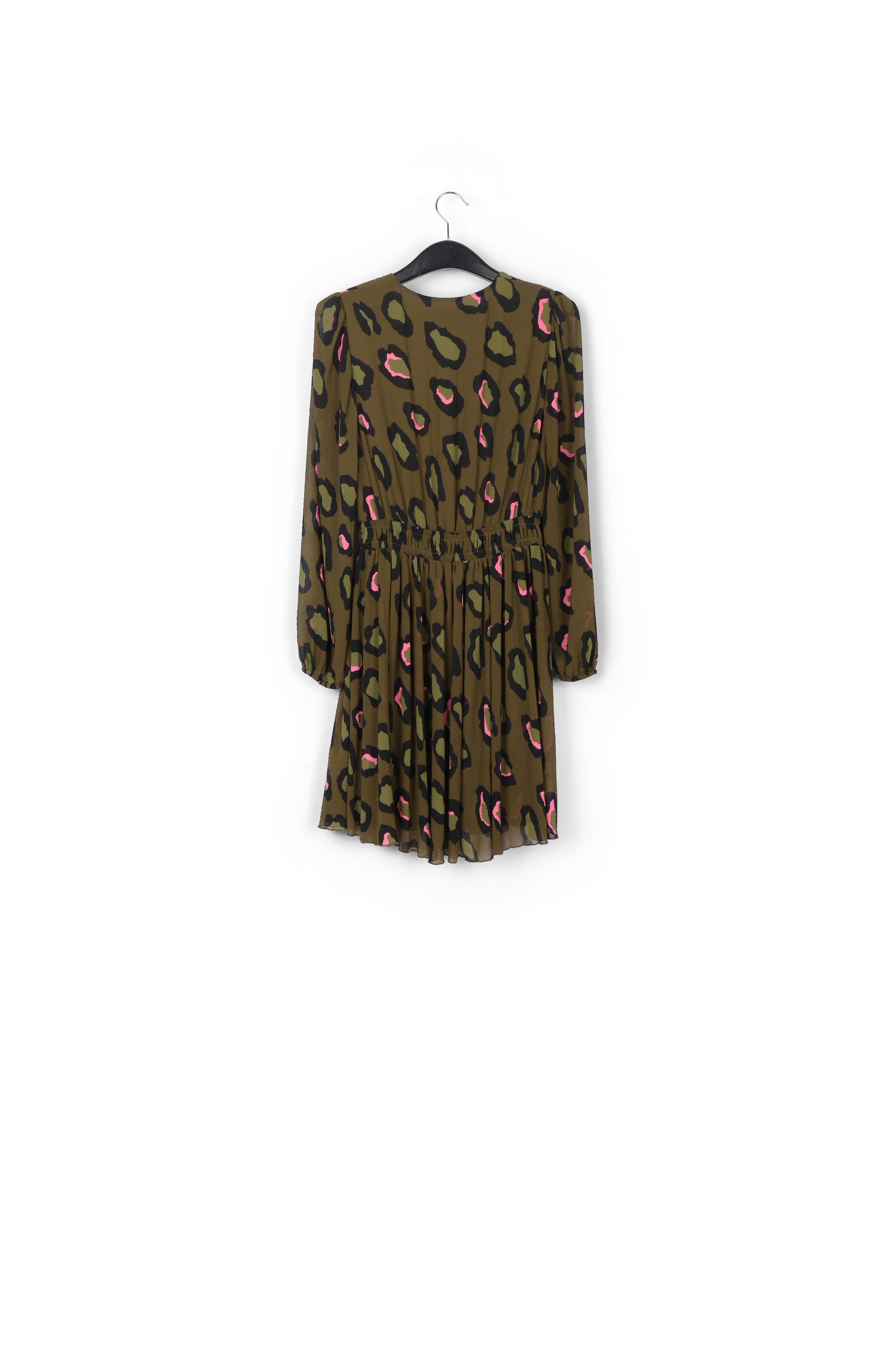 Mini-robe kaki à imprimé léopard RE—SSENTIEL | Essentiel second hand