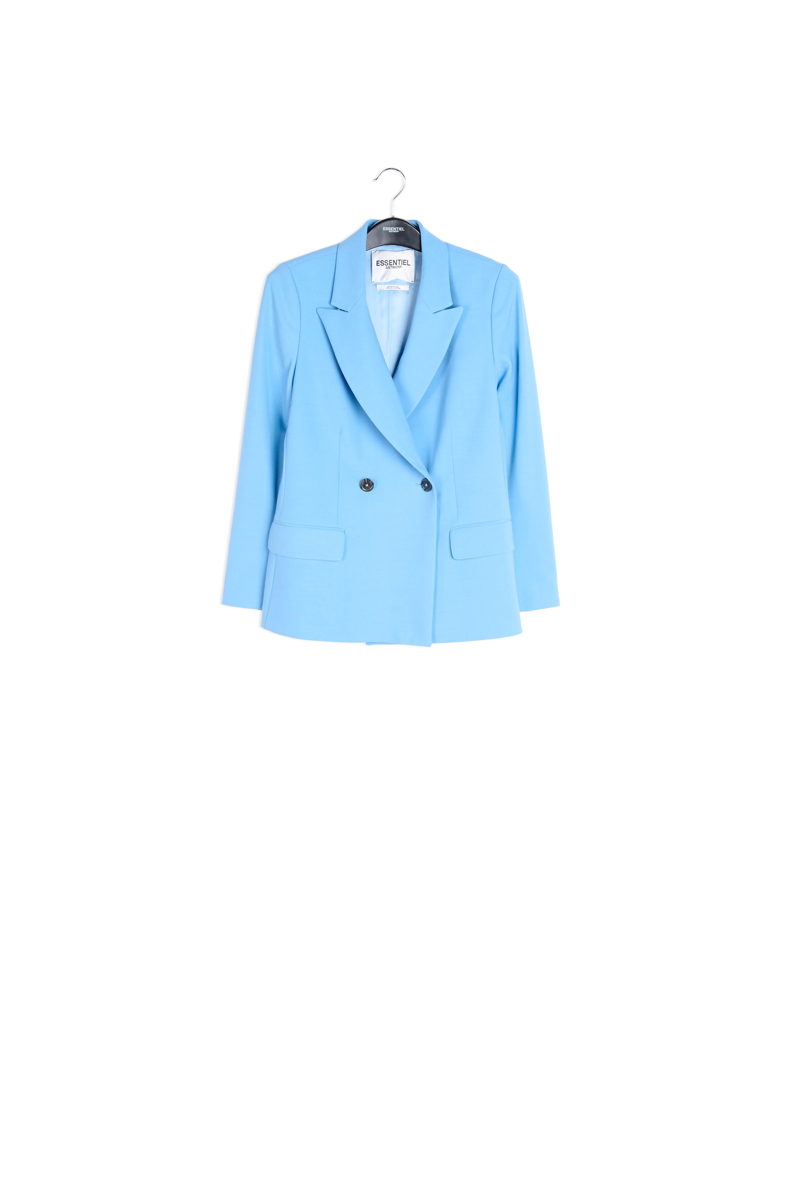 Veste blazer croisé bleu clair RE—SSENTIEL | Essentiel second hand