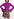 Purple slim-fit knit sweater with trumpet sleeves Faume - seconde main