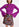 Purple slim-fit knit sweater with trumpet sleeves Faume - seconde main