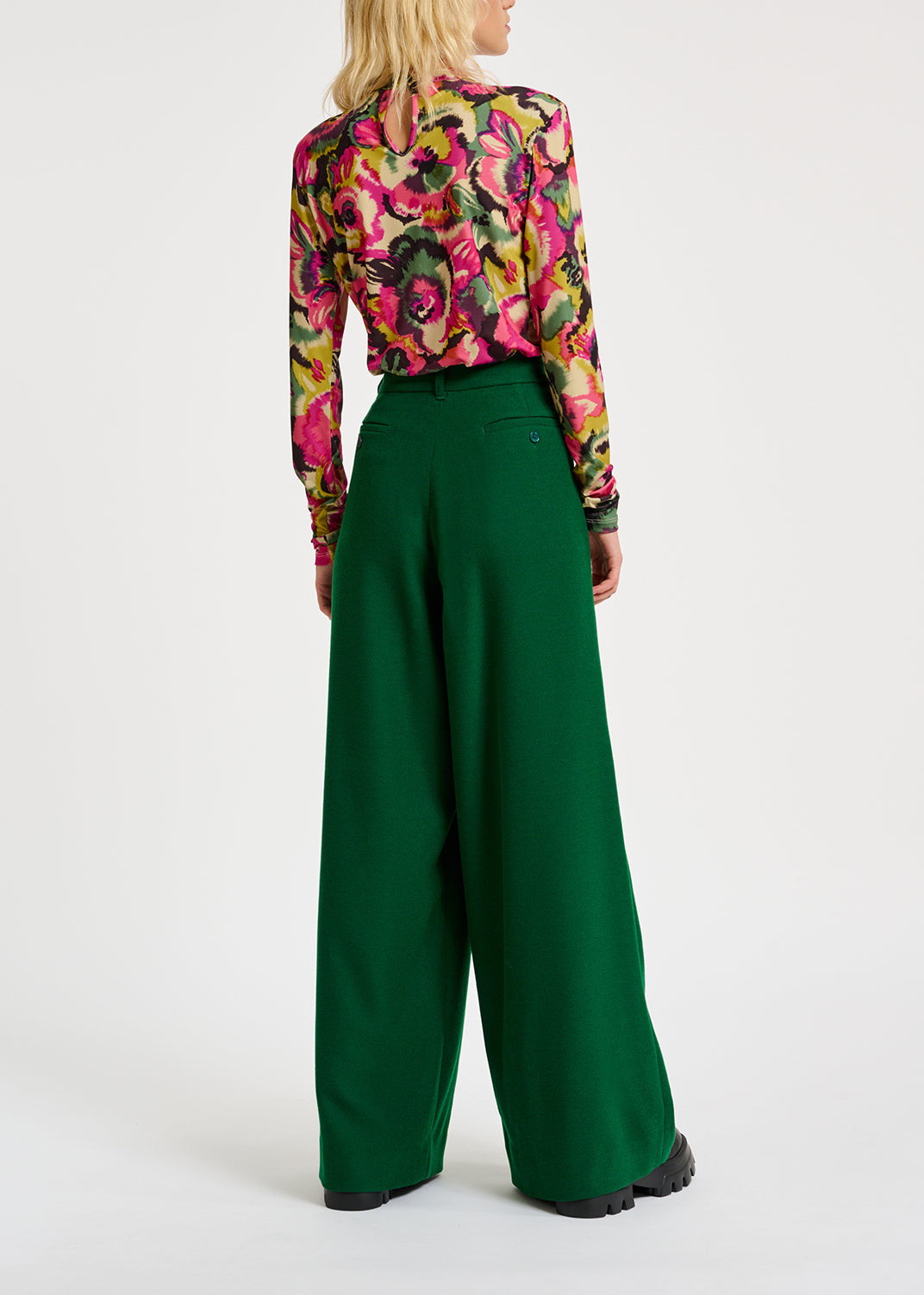 Multicolor floral-print mock neck top RE—SSENTIEL | Essentiel second hand