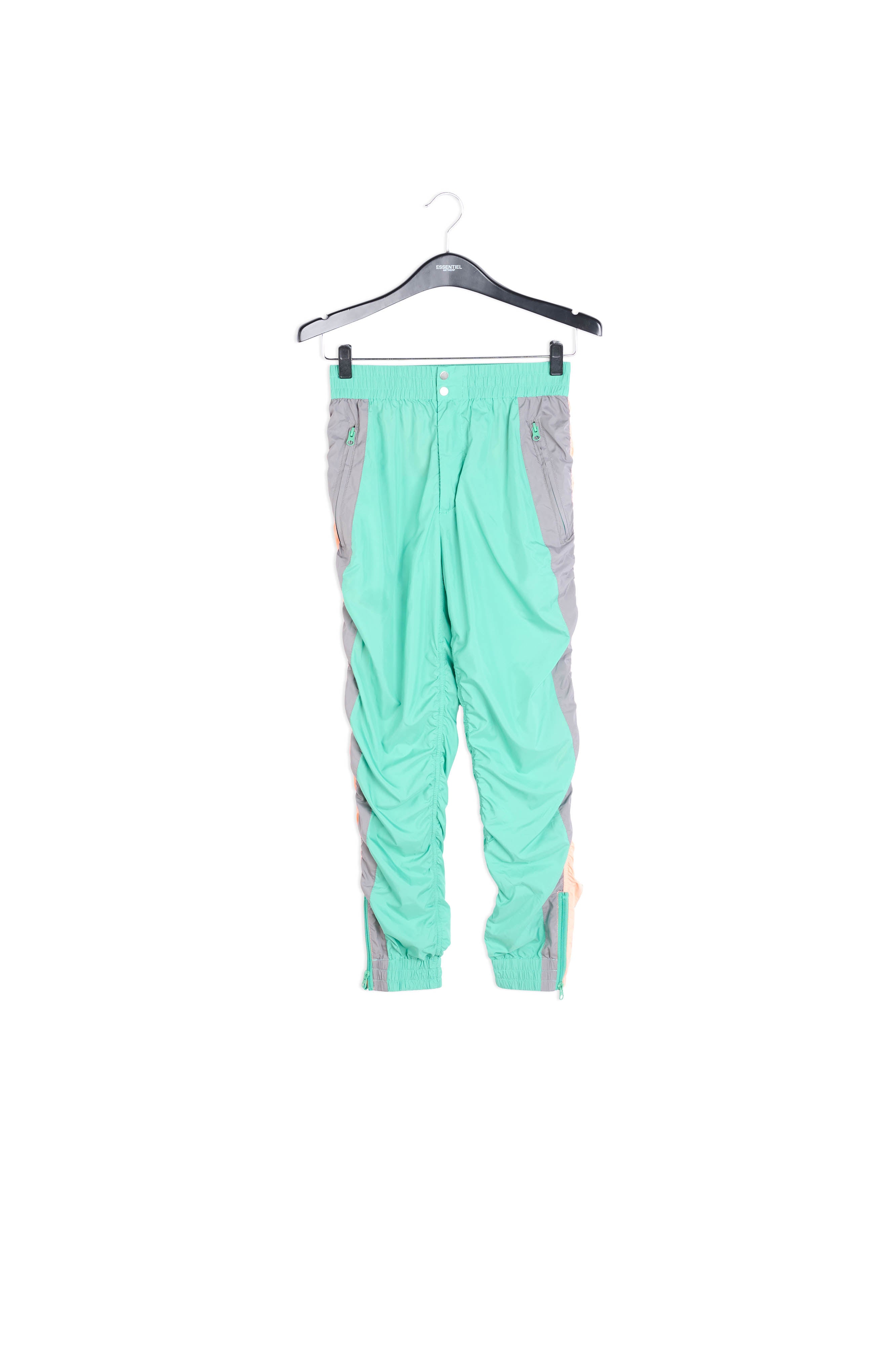 Pantalon de survêtement vert, gris et pêche RE—SSENTIEL | Essentiel second hand