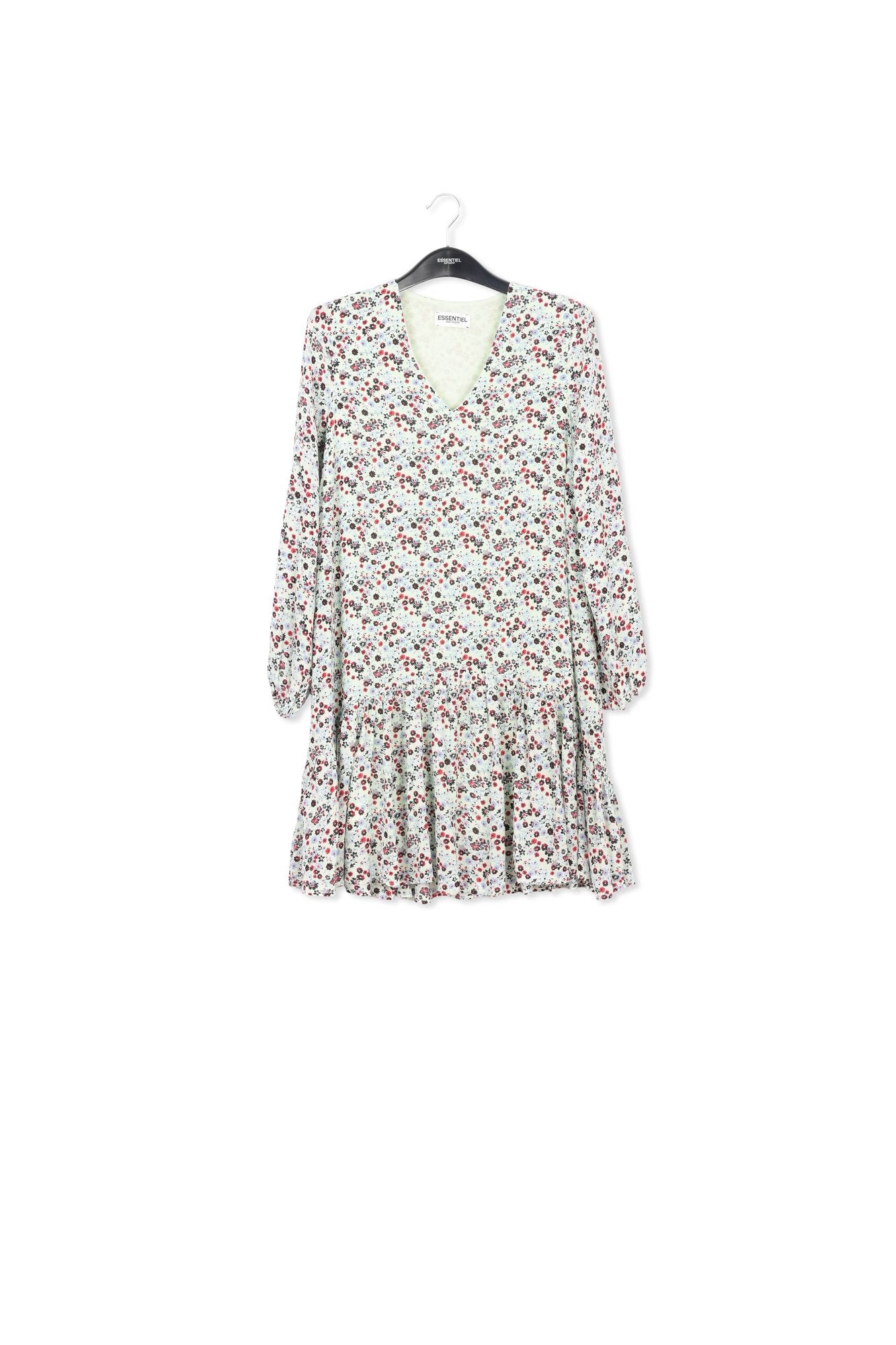 Mini robe vert menthe à imprimé floral RE—SSENTIEL | Essentiel second hand