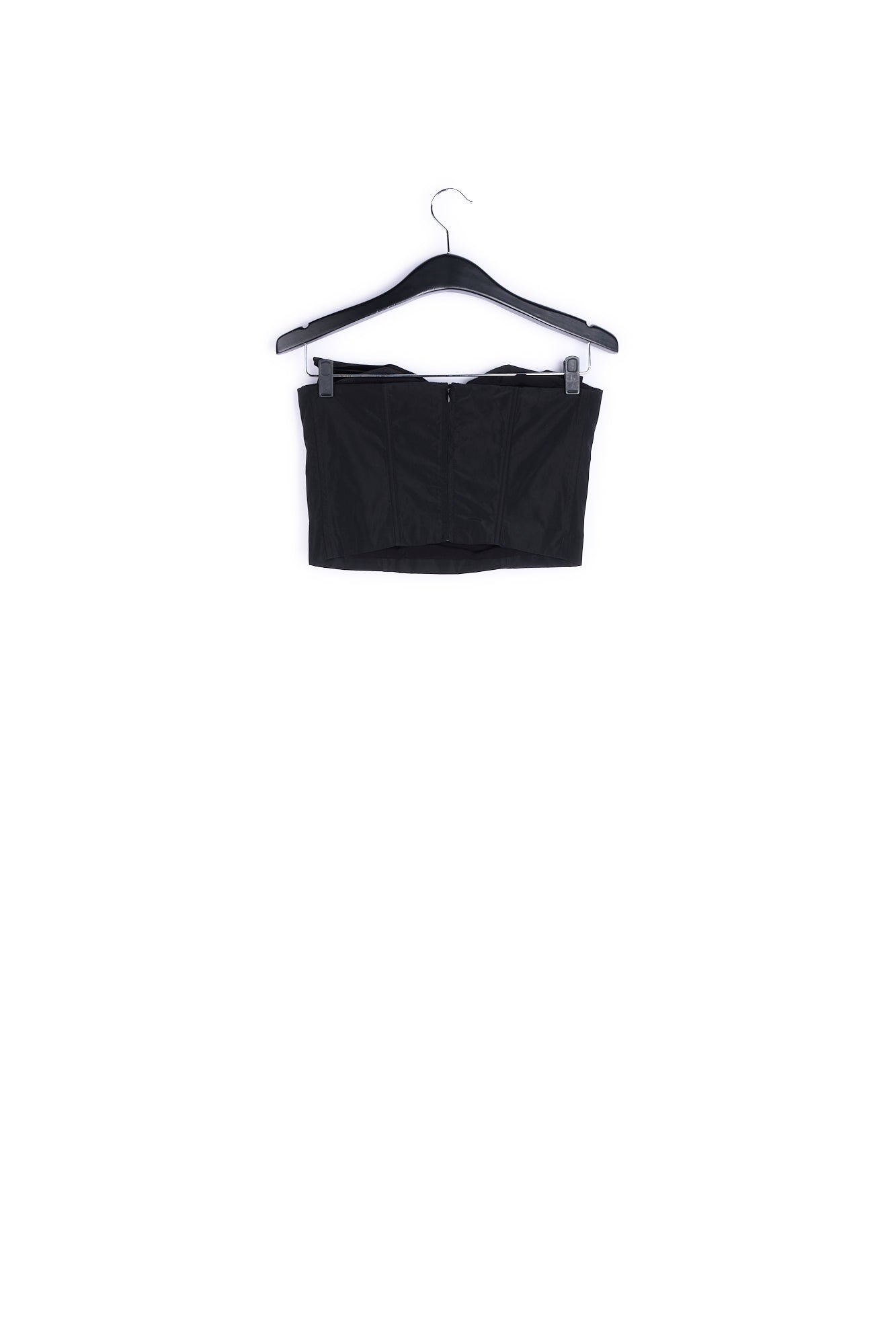 Black bustier top with oversized bow RE—SSENTIEL | Essentiel second hand