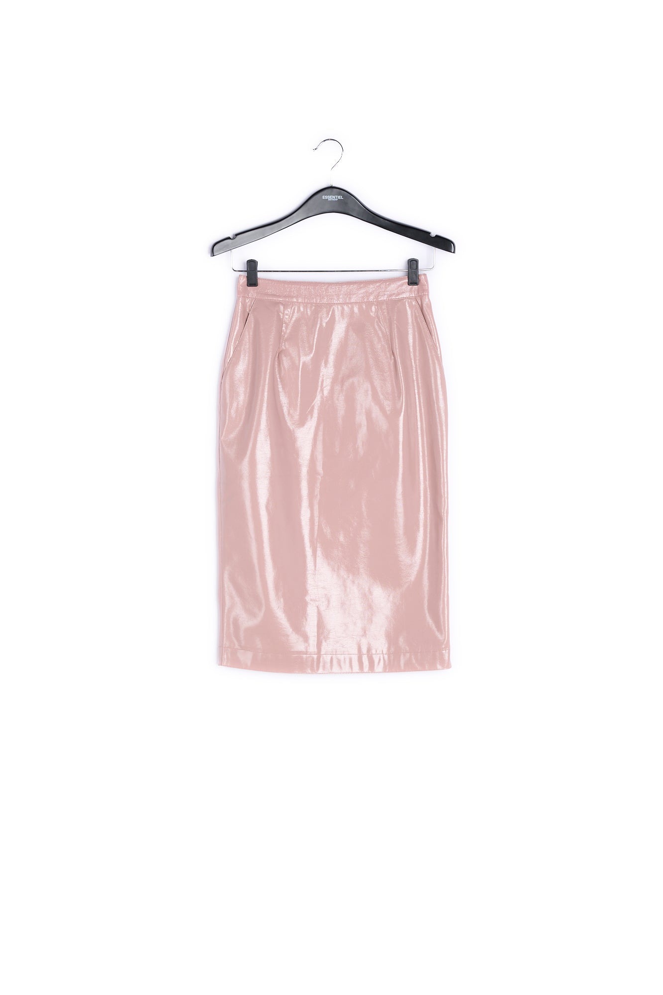 Pink leather-look pencil skirt RE—SSENTIEL | Essentiel second hand