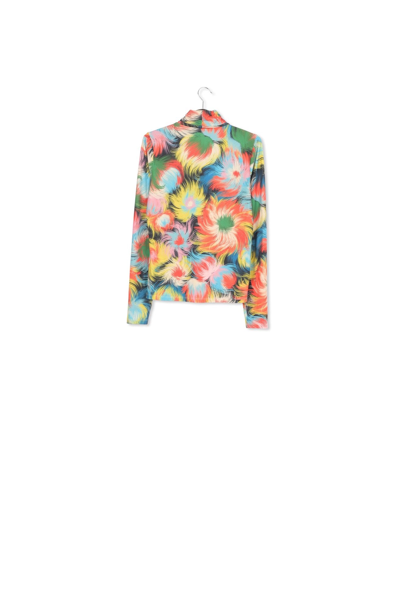 Multicolor abstract-print turtleneck top RE—SSENTIEL | Essentiel second hand