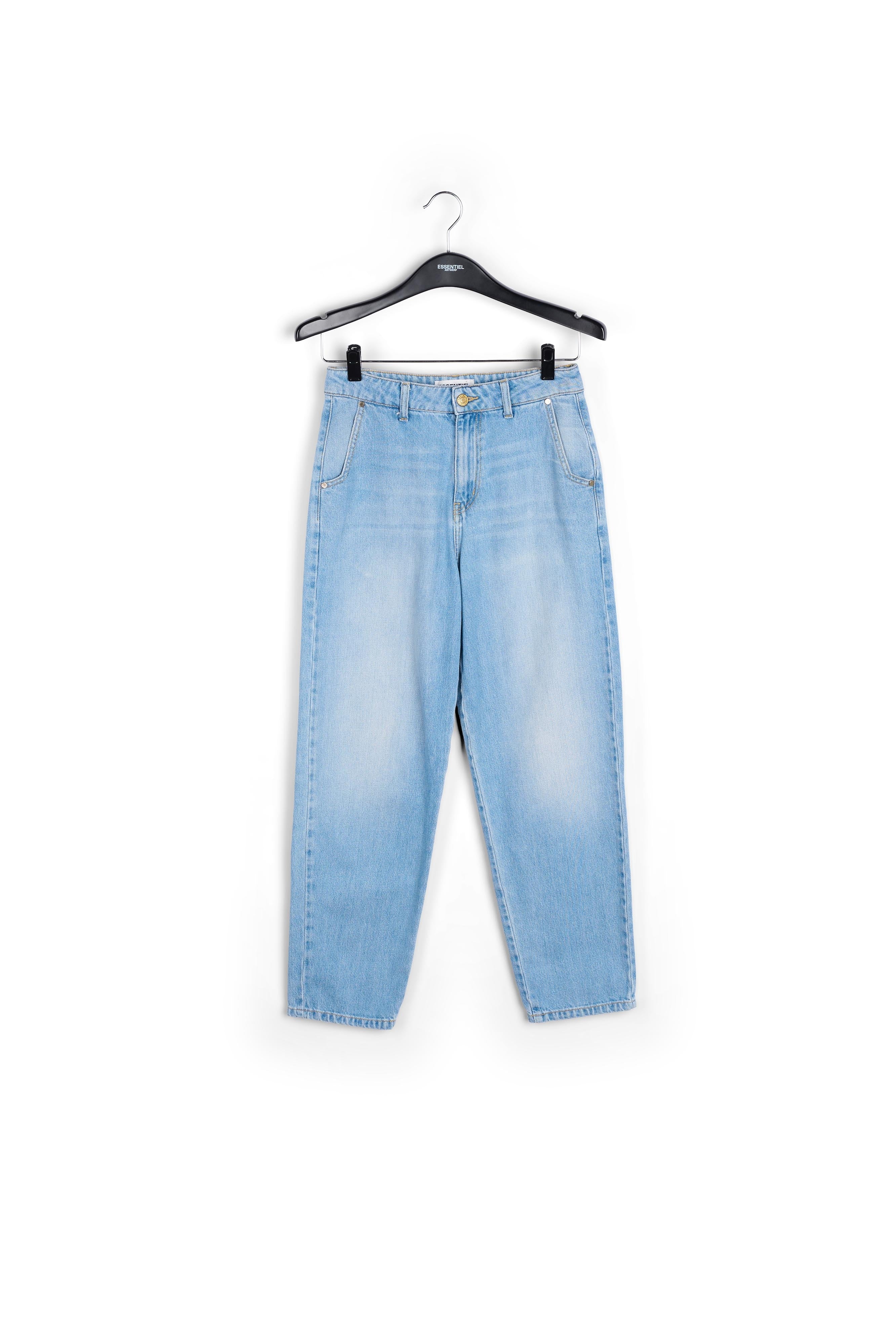 Jean boyfriend court taille haute en coton bleu RE—SSENTIEL | Essentiel second hand