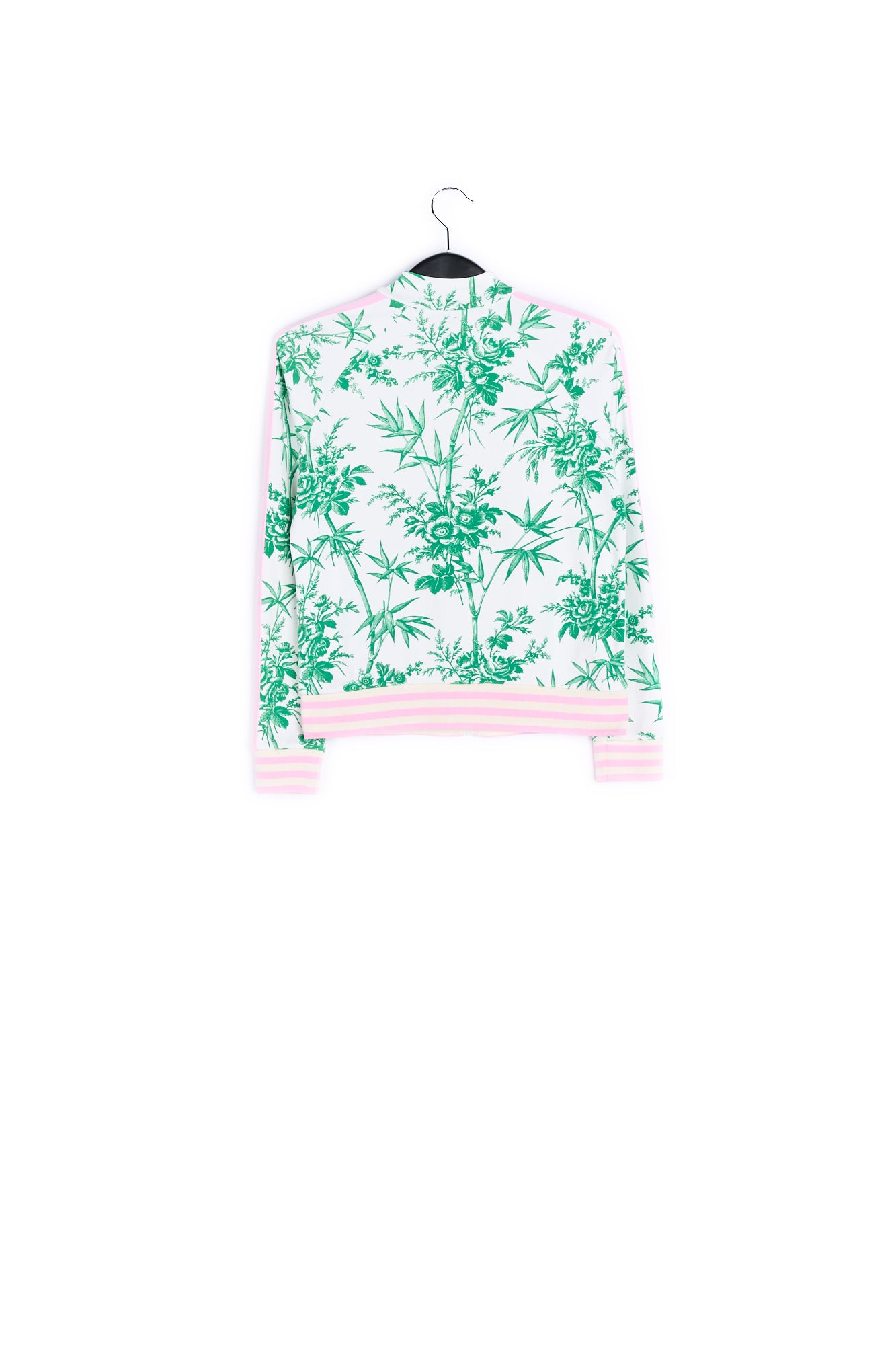 Classic green and white print tracksuit jacket RE—SSENTIEL | Essentiel second hand