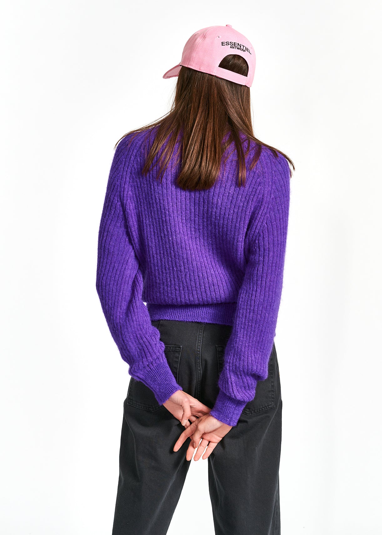 Paarse gebreide trui RE—SSENTIEL | Essentiel second hand