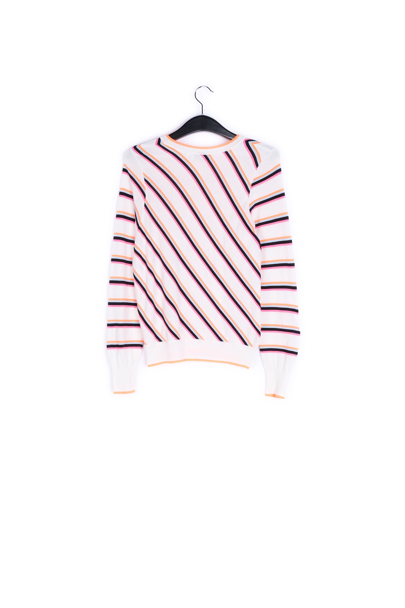 Off-white sweater with neon stripes RE—SSENTIEL | Essentiel second hand