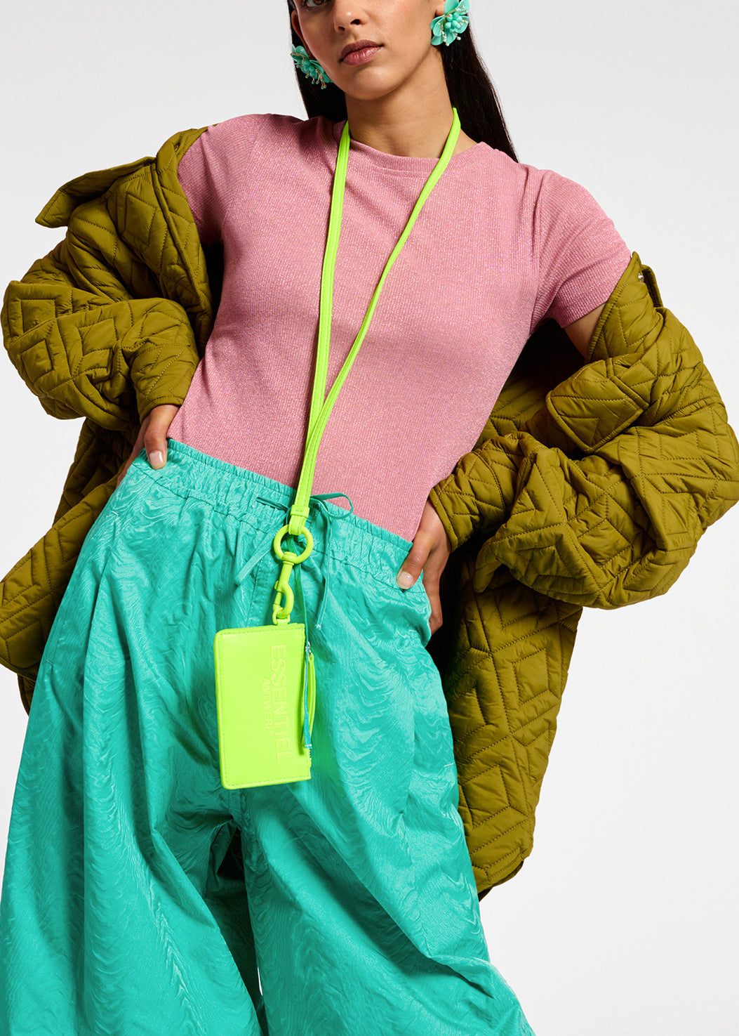 Pink lurex T-shirt RE—SSENTIEL | Essentiel second hand