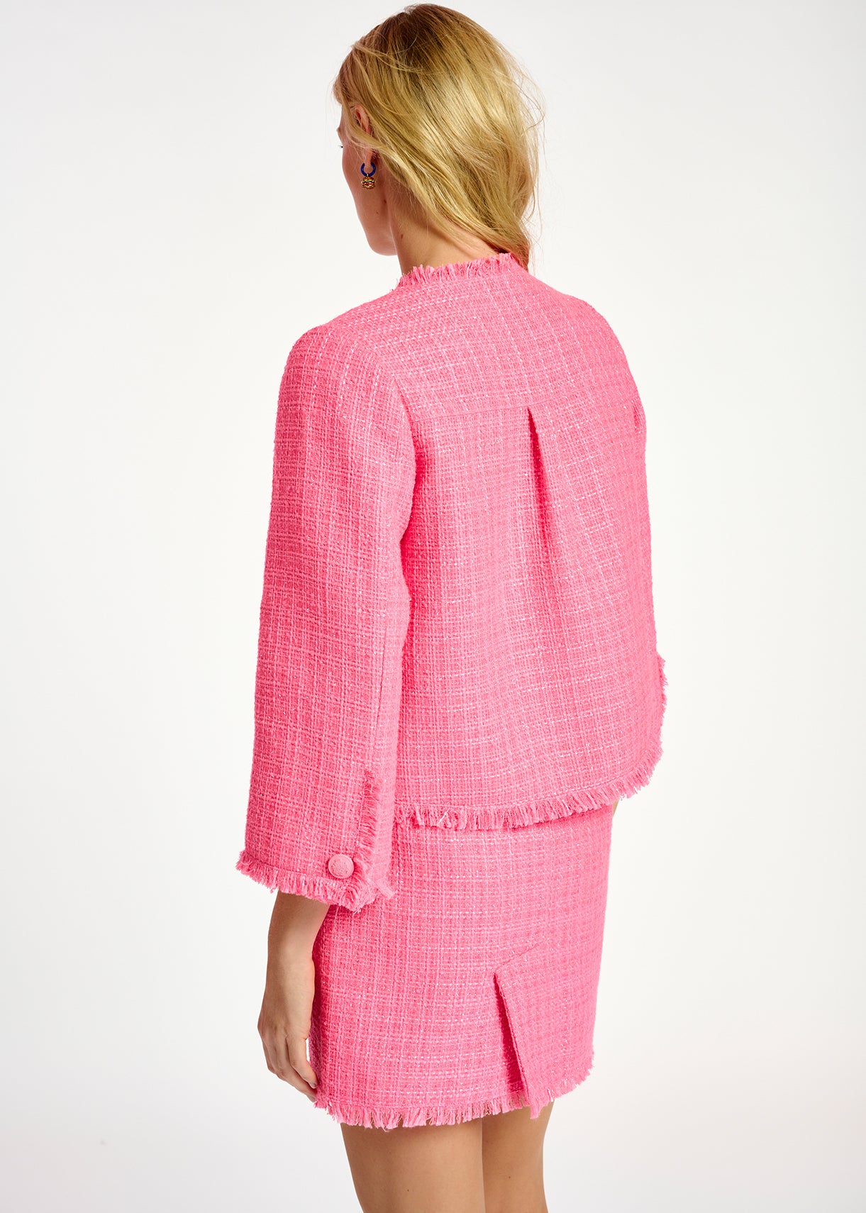 Veste en tweed rose néon RE—SSENTIEL | Essentiel second hand