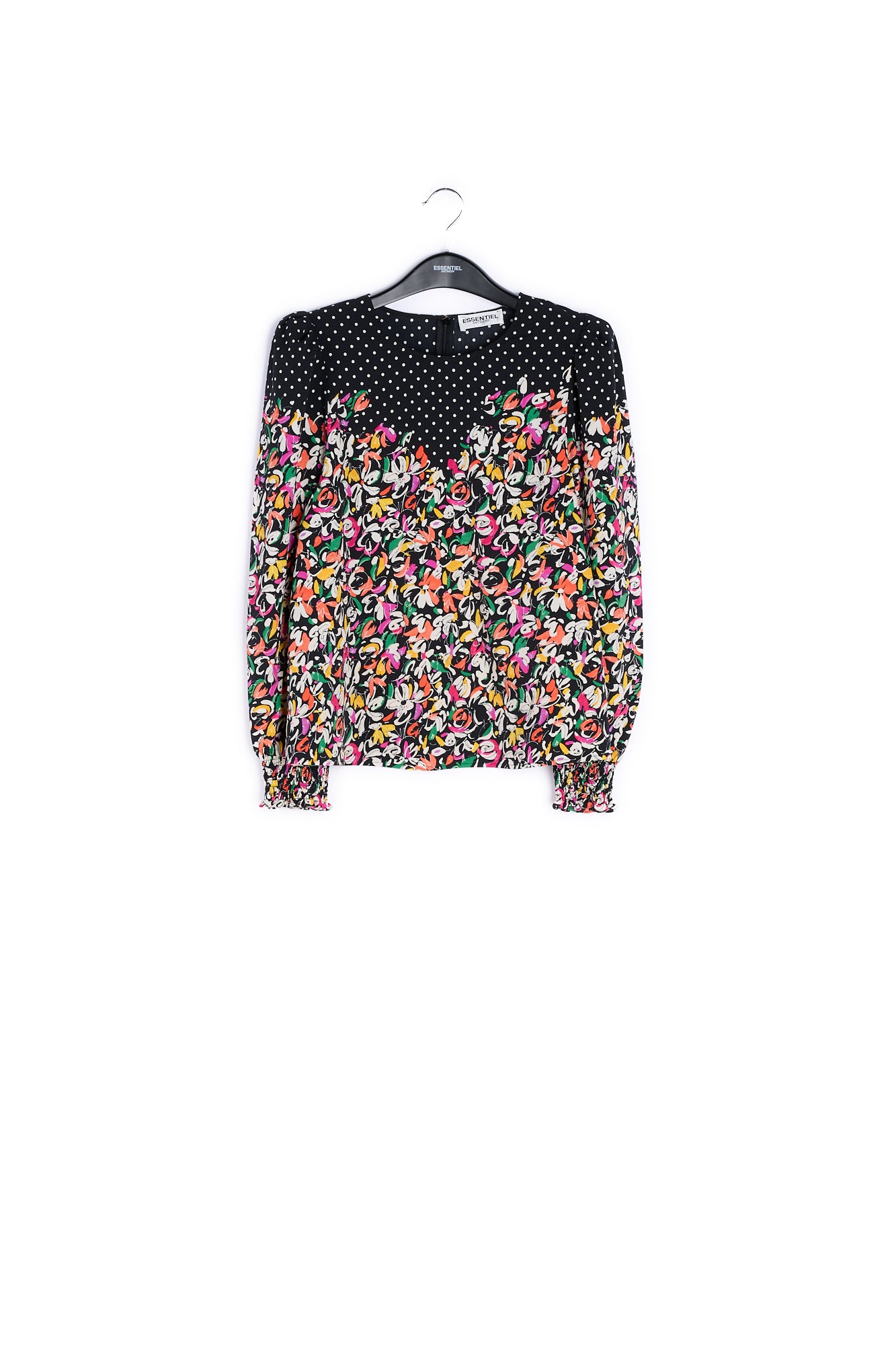 Colorful floral and polka-dot mixed-print top RE—SSENTIEL | Essentiel second hand